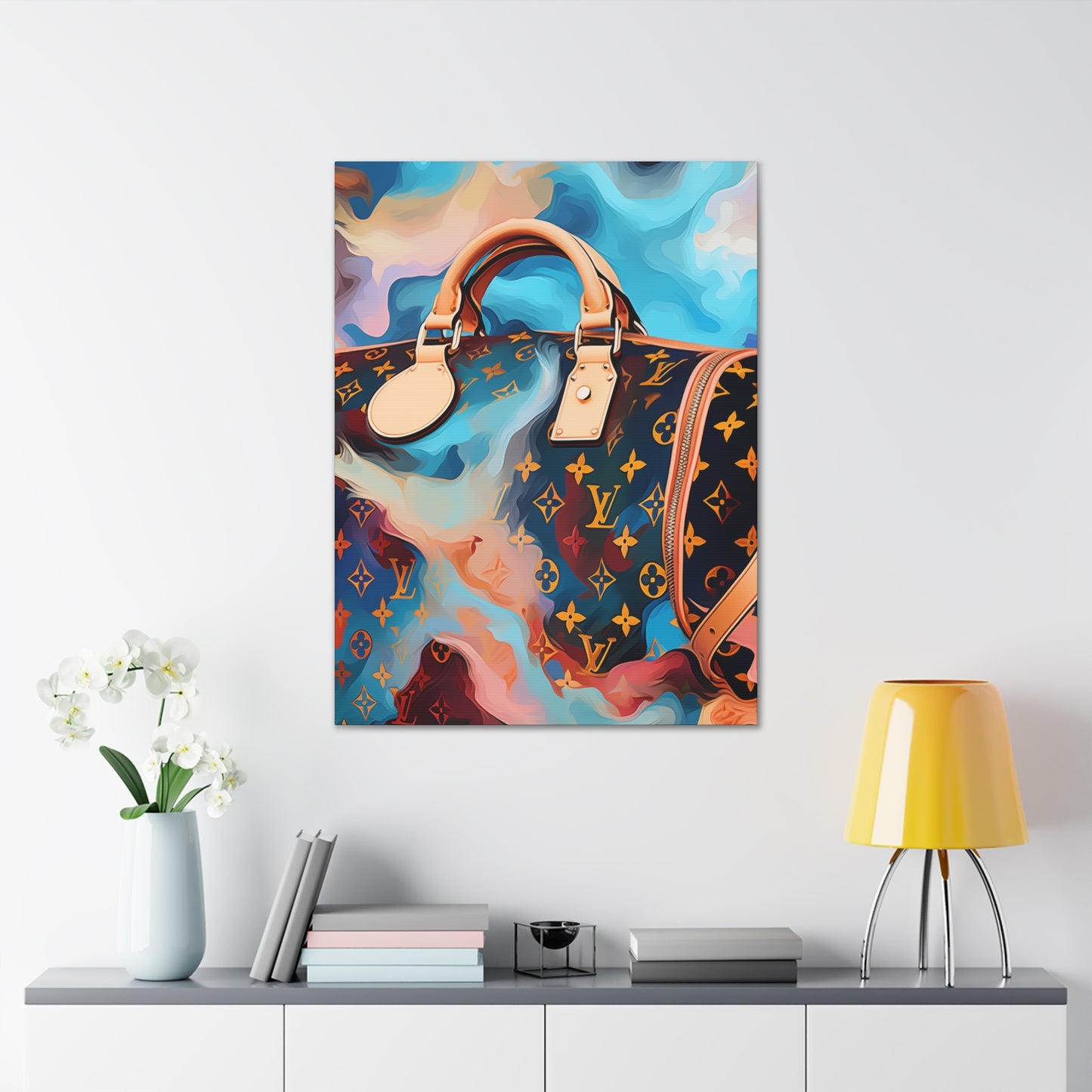 Canvas Gallery Wrap - LV Designer Inspired Wall Art - Abstract