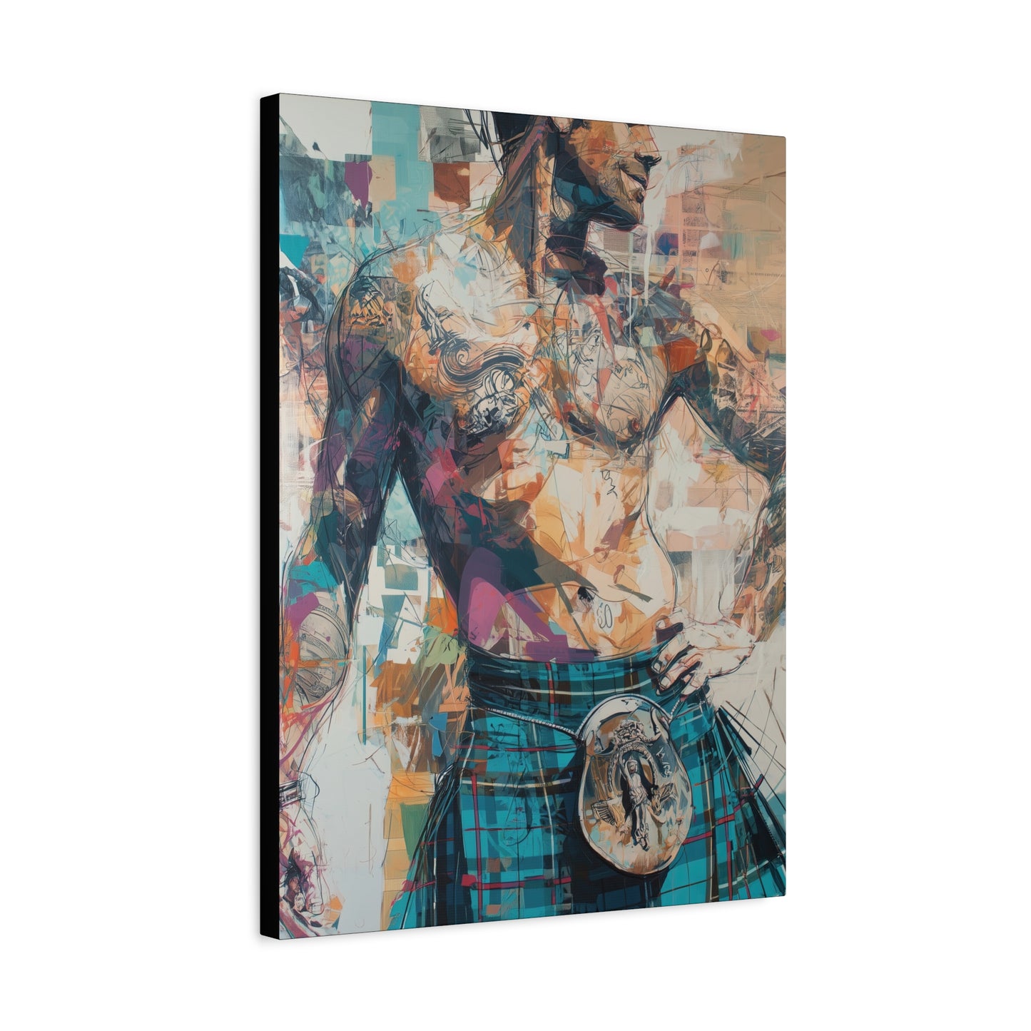 Gallery Wrapped Canvas, Kilts and Carnage Art Canvas, Erotic Pinup Art Canvas – Lachlan