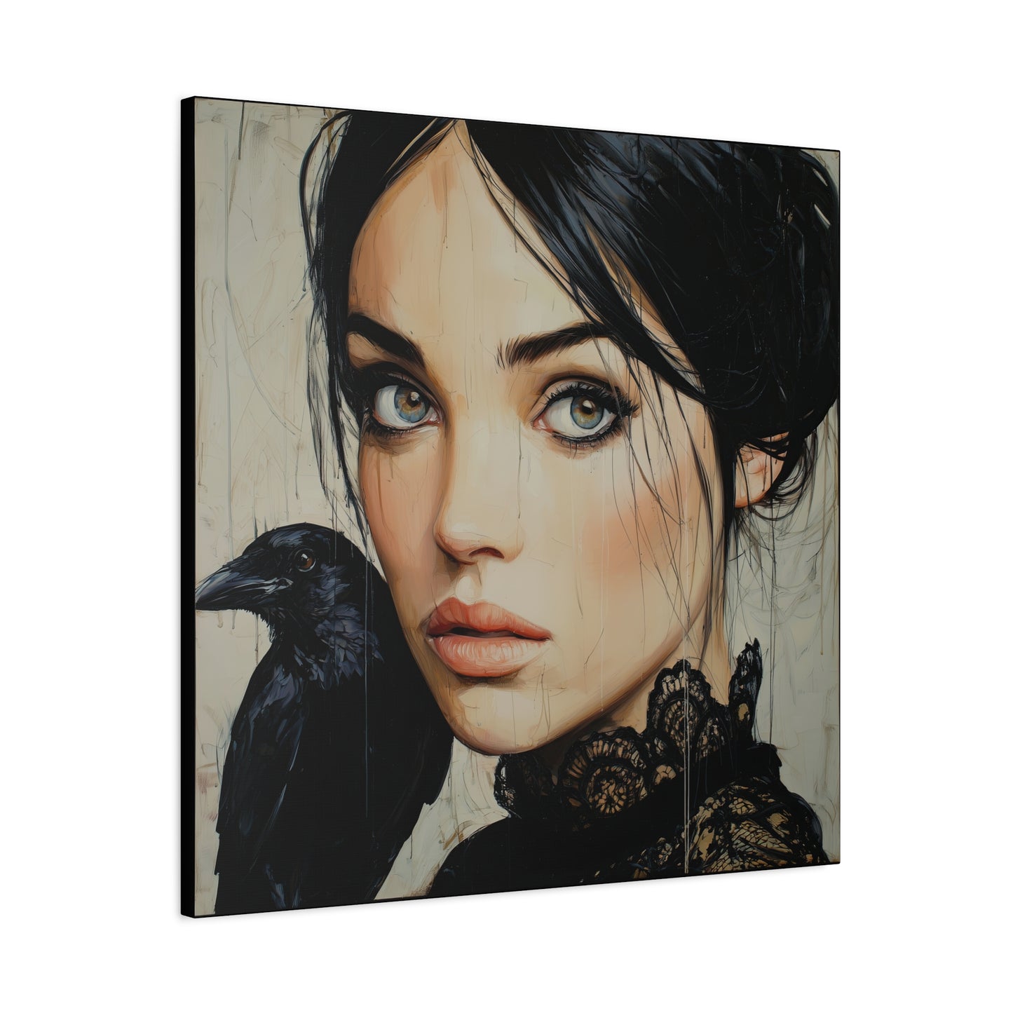 Gallery Wrapped Canvas, Myth and Bones Gothic Art Canvas, Dark Muse Canvas - Blythe