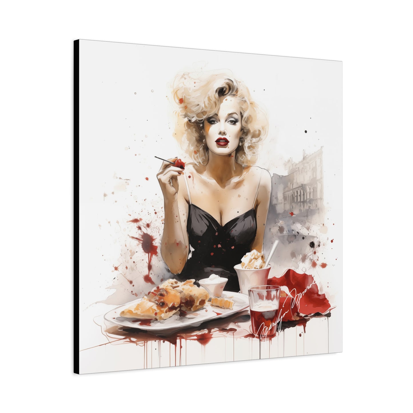 Canvas Wall Art, Gallery Wrapped Pop Art, Celebrity Wall Art – Marilyn Monroe - Cafe