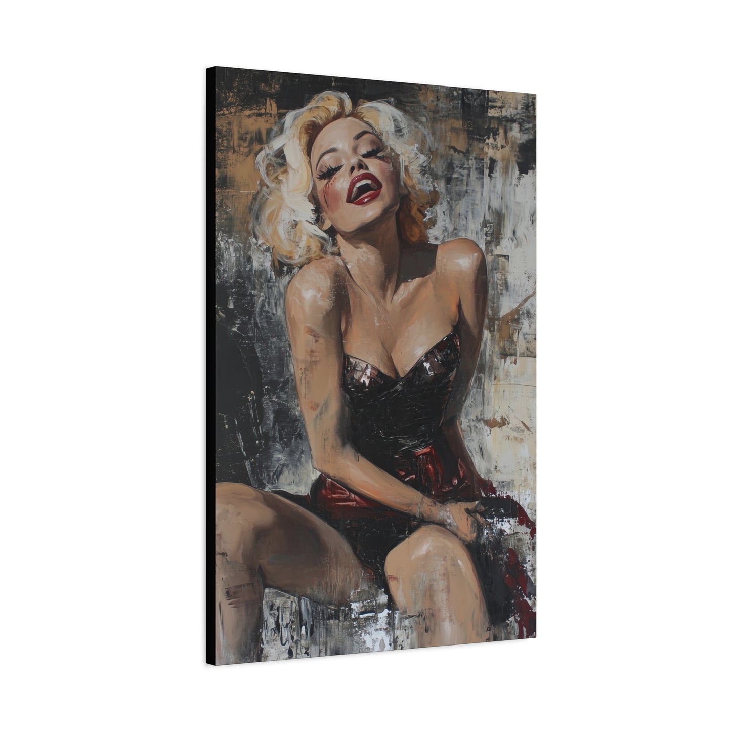 Gallery Wrapped Canvas, Guilt and Grit Adult Art Canvas, Erotic Pinup Art Canvas – Aria