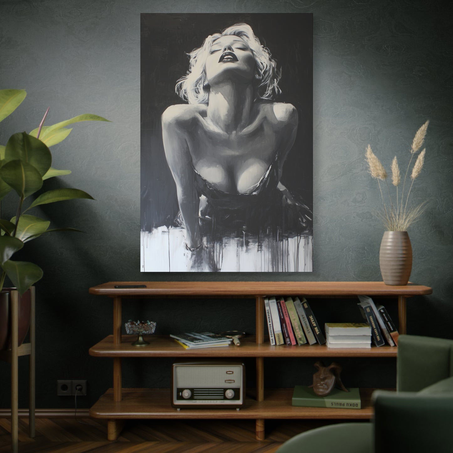 Gallery Wrapped Canvas, Guilt and Grit Adult Art Canvas, Erotic Pinup Art Canvas – Lucia