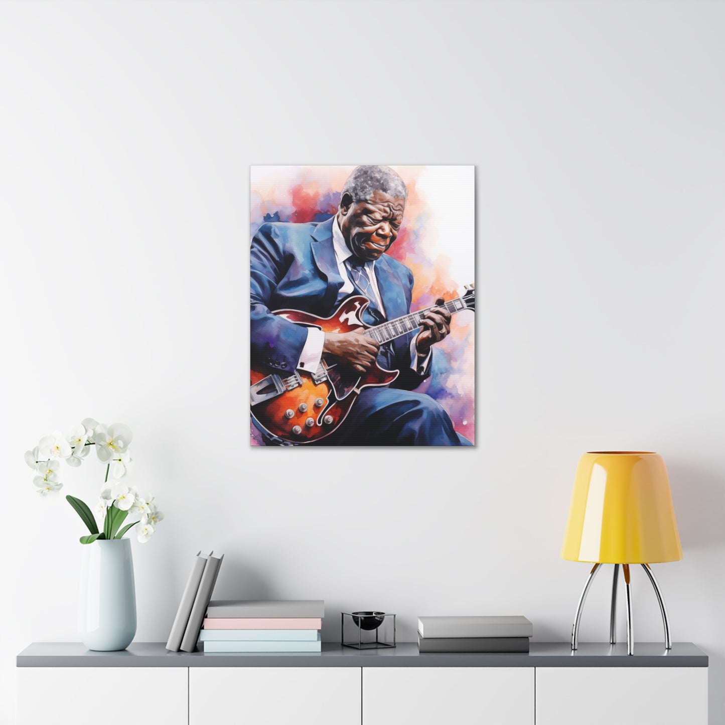 Gallery Wrapped Canvas, Celebrity Inspired, Pop Art Canvas – The King Also