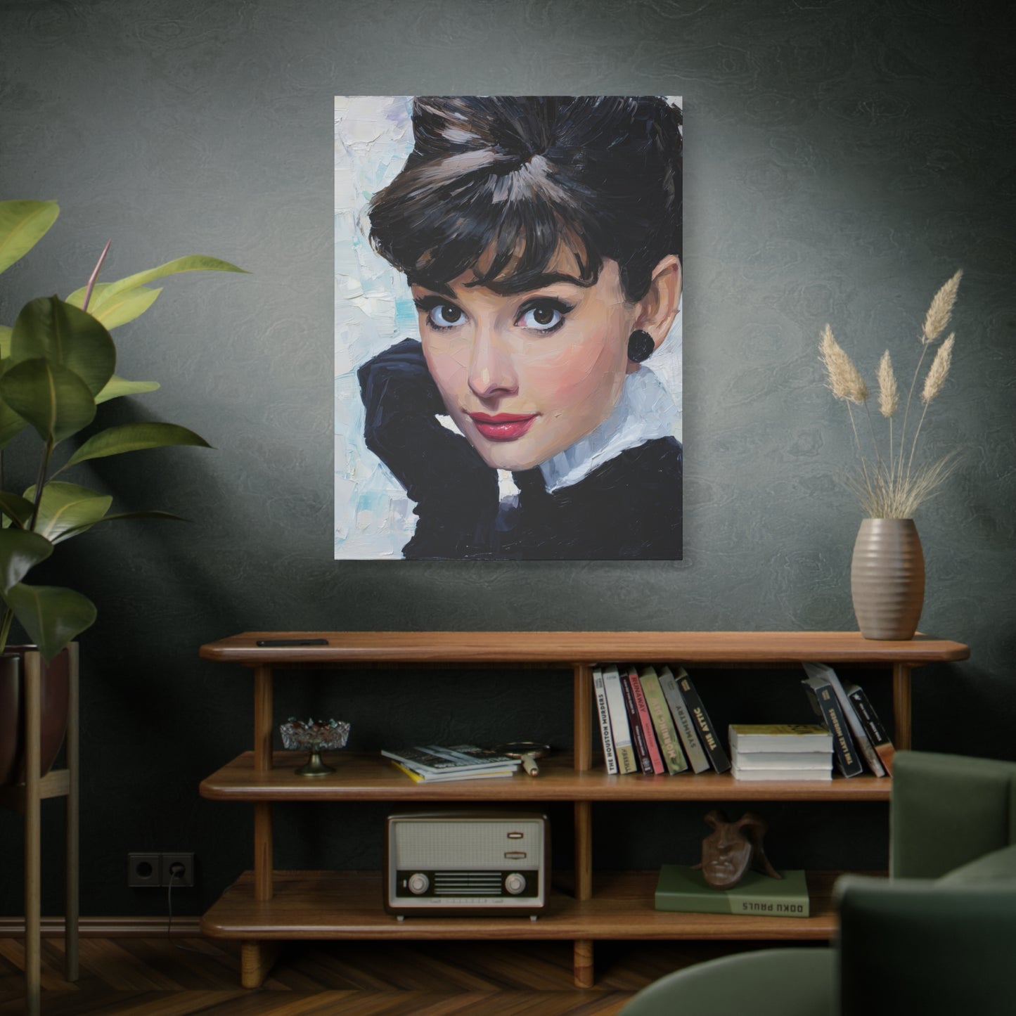 Gallery Wrapped Canvas, The Diva Project Art Canvas, Pinup Art Canvas – Audrey Hepburn - SEVEN