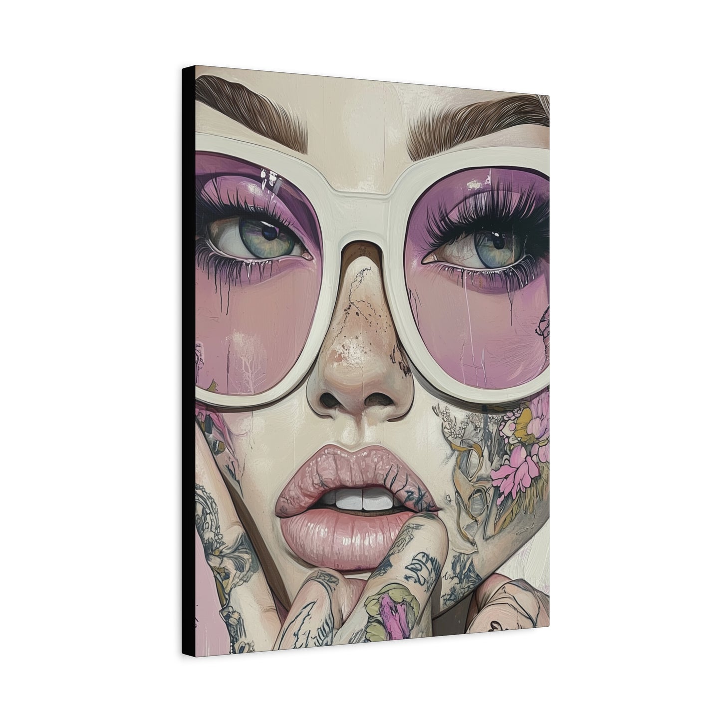Canvas Gallery Wrap, Ladies in Lenses Wall Art, Abstract Femme Girl Art - Heather