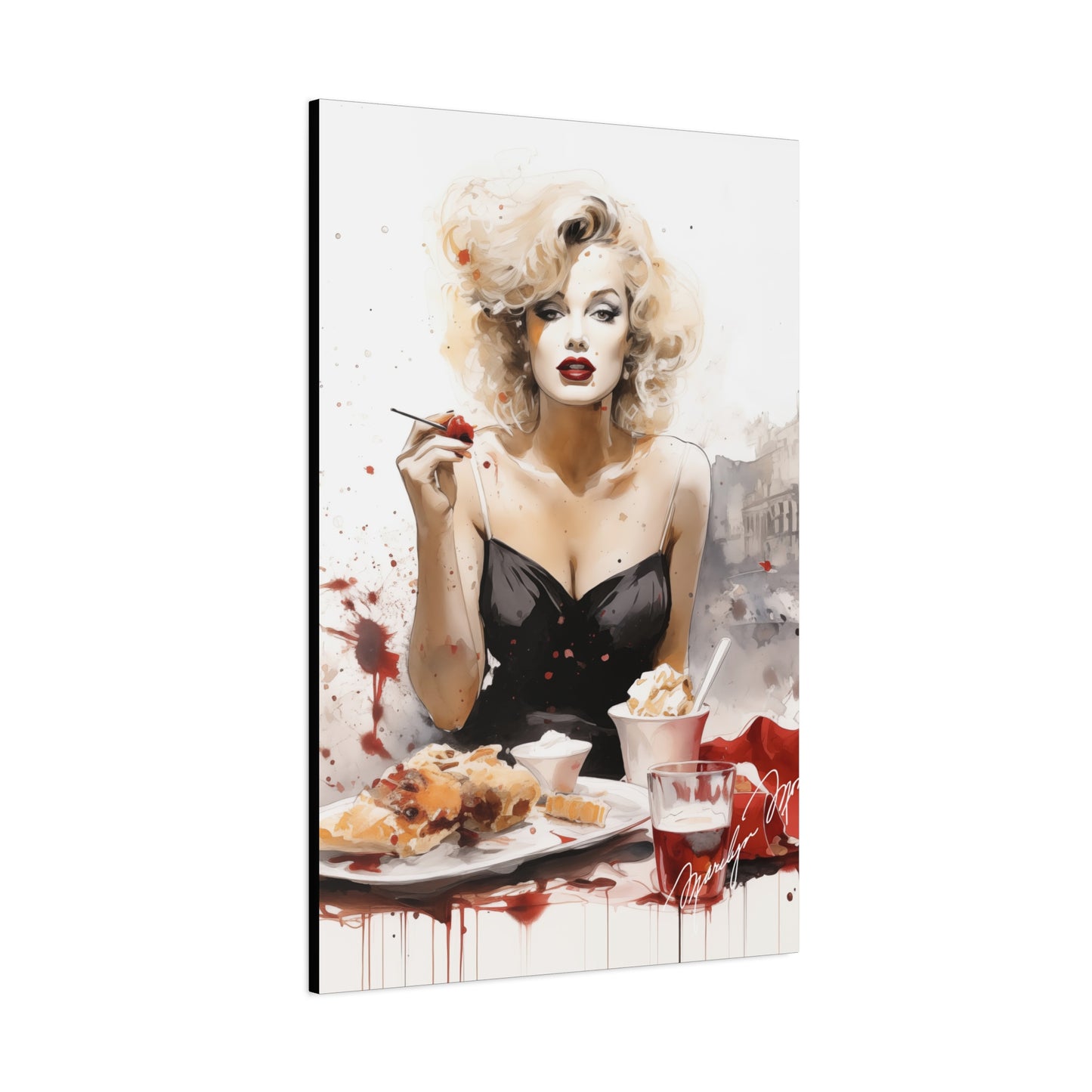 Canvas Wall Art, Gallery Wrapped Pop Art, Celebrity Wall Art – Marilyn Monroe - Cafe