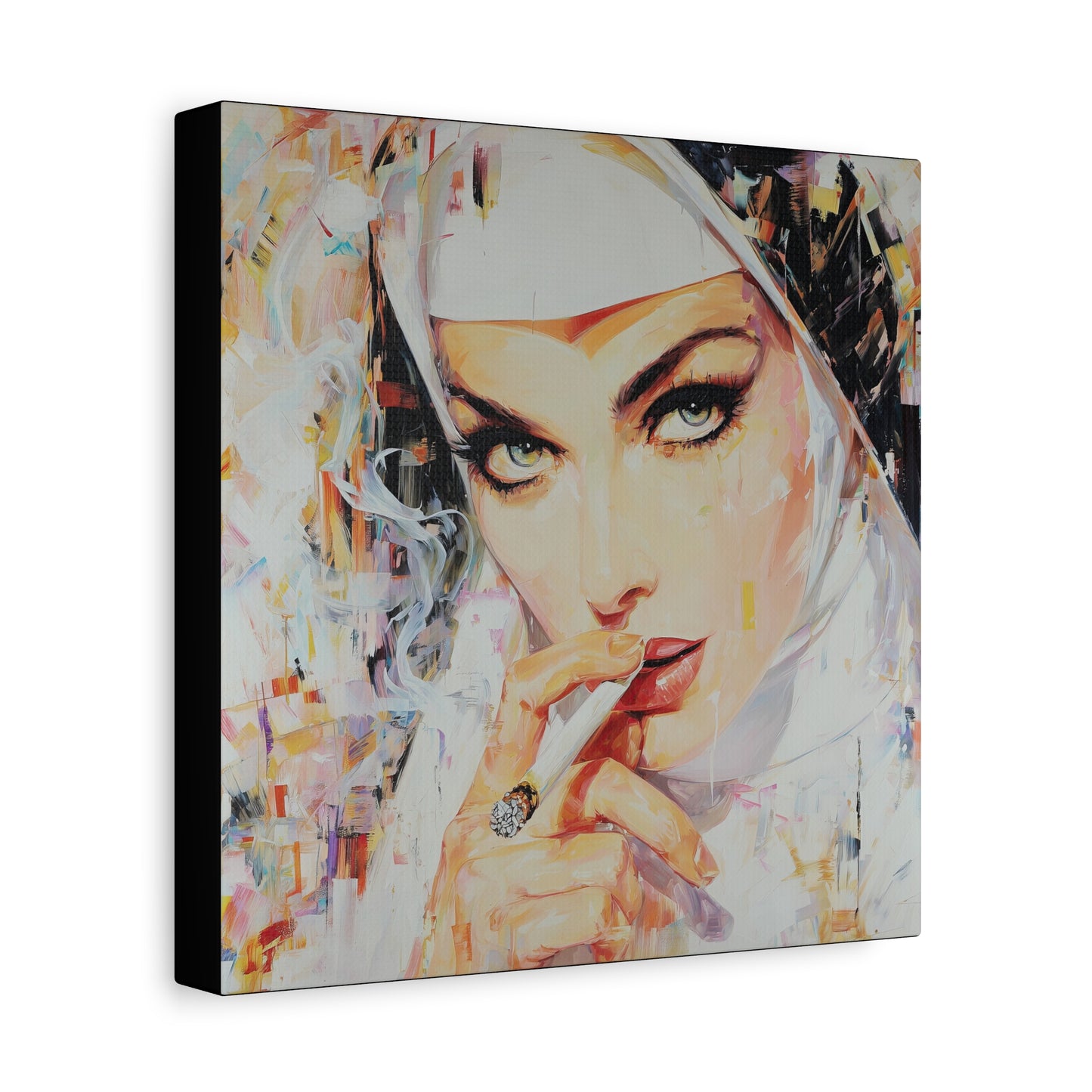 Gallery Wrapped Canvas, Habits and Heresy Art Canvas, Naughty Nuns Art Canvas – Sister Carmela