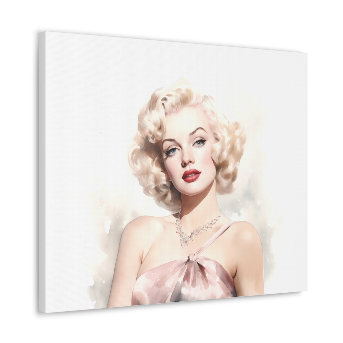 Canvas Wall Art, Gallery Wrapped Pop Art, Celebrity Wall Art – Marilyn Monroe - Pink