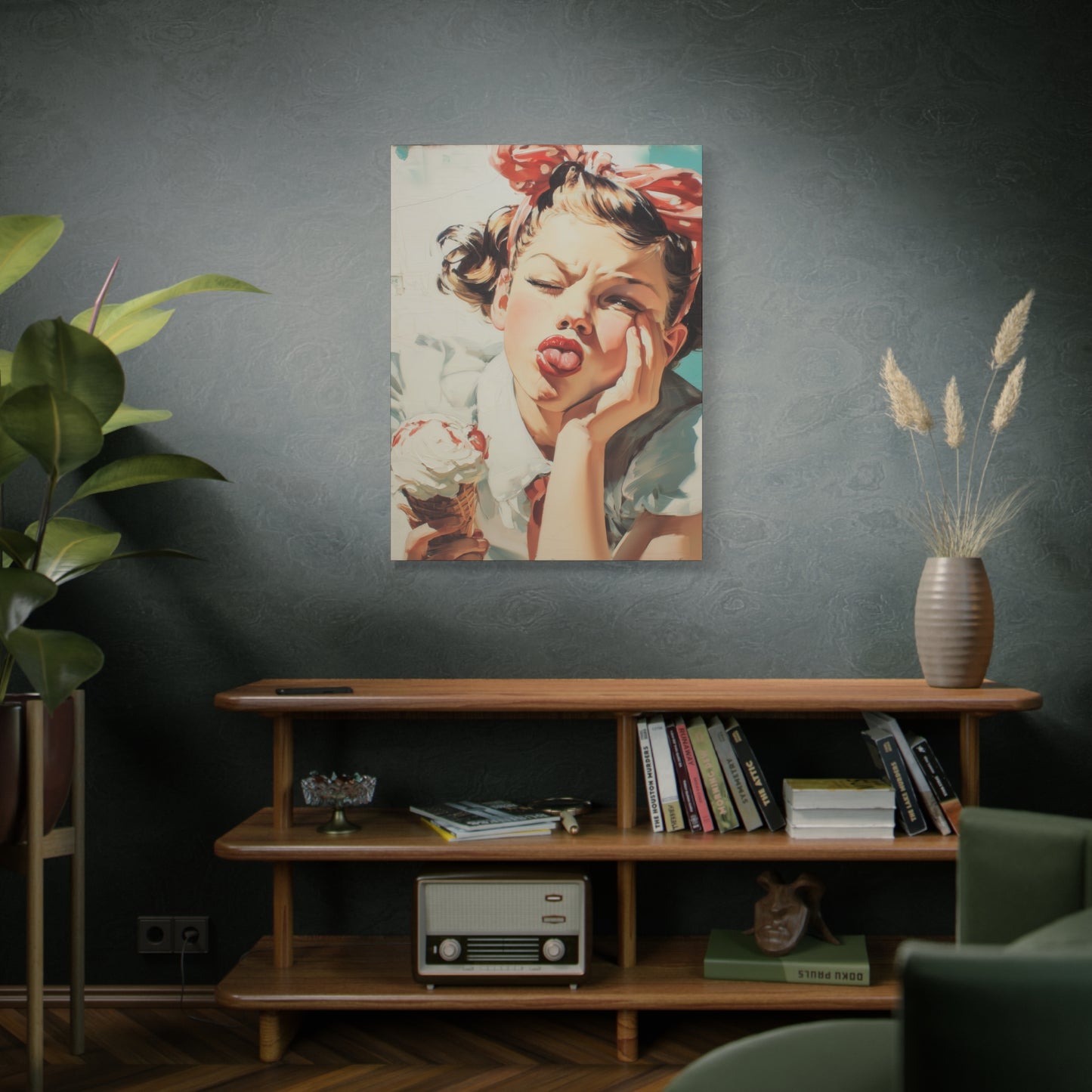 Gallery Wrapped Canvas, Sweet Summer Nostalgia, Sugar and Spice Art Canvas, Ice Cream Dreams Art – Angie