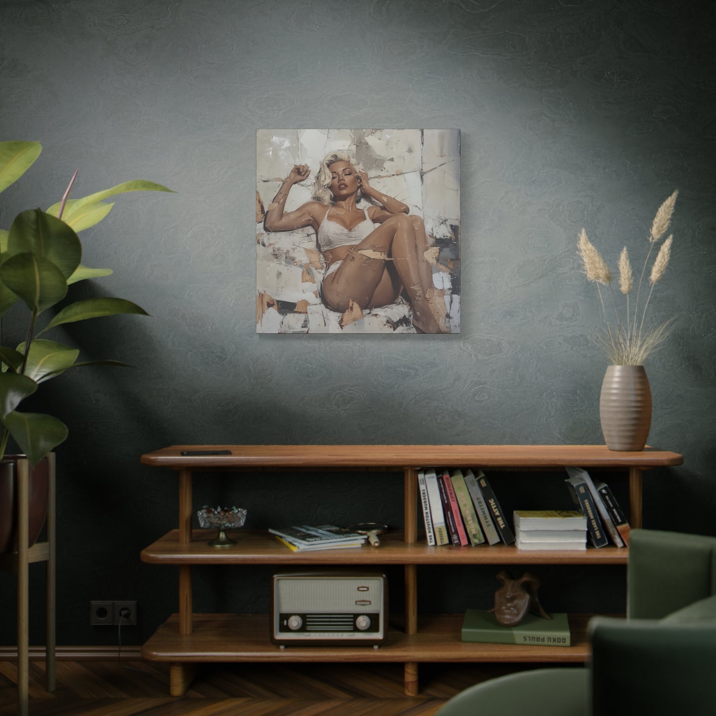 Gallery Wrapped Canvas, Guilt and Grit Adult Art Canvas, Erotic Pinup Art Canvas – Dahliana