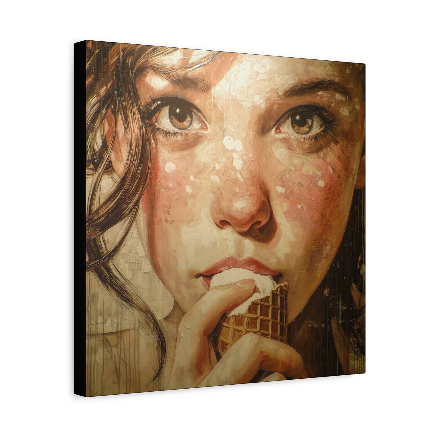 Gallery Wrapped Canvas, Sweet Summer Nostalgia, Sugar and Spice Art Canvas, Ice Cream Dreams Art – Fern