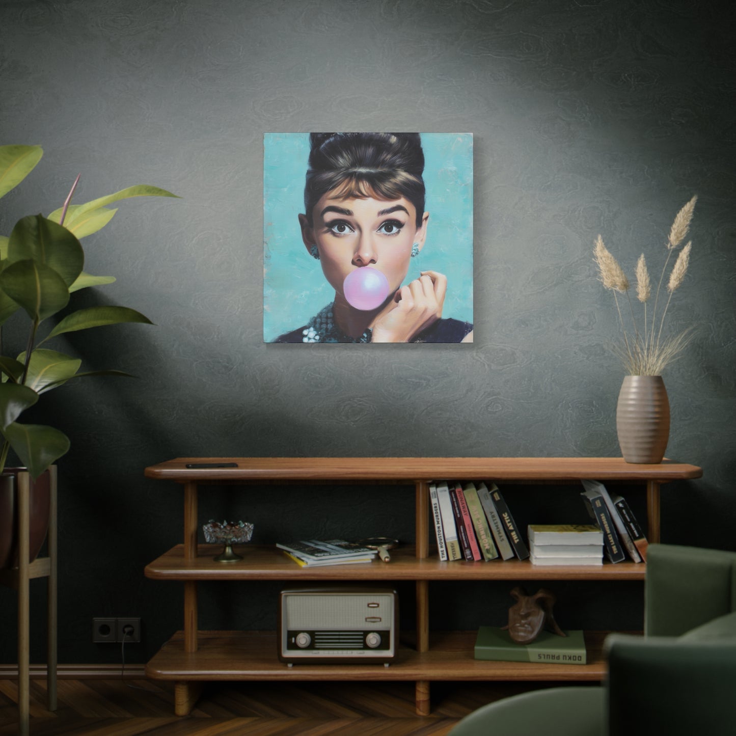 Gallery Wrapped Canvas, The Diva Project Art Canvas, Pinup Art Canvas – Audrey Hepburn - FIVE