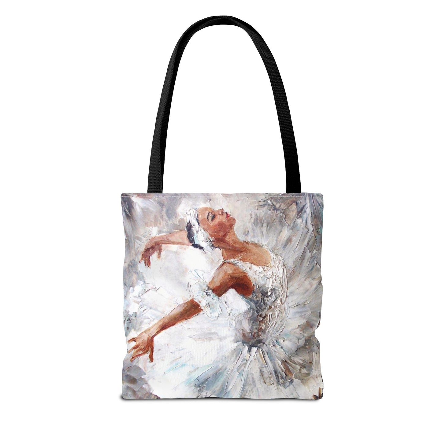 Ballerina Square Tote Bag, Basic Tote - White Swan Ballet Bag