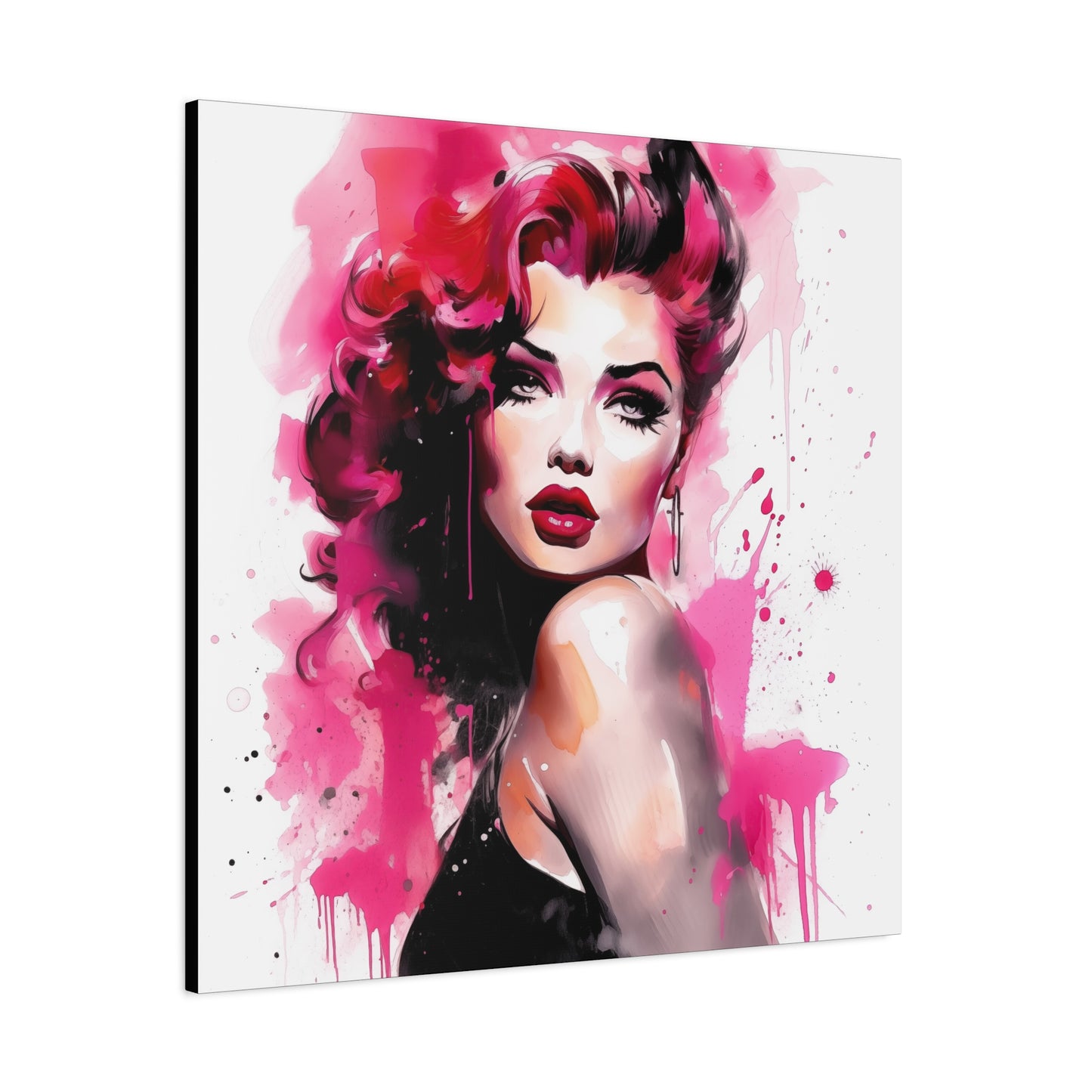 Gallery Wrapped Canvas, Tattooed Beauty, Femme Doll Pop Art Canvas – Thalia