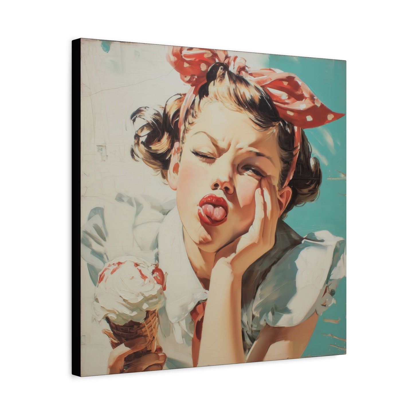 Gallery Wrapped Canvas, Sweet Summer Nostalgia, Sugar and Spice Art Canvas, Ice Cream Dreams Art – Angie