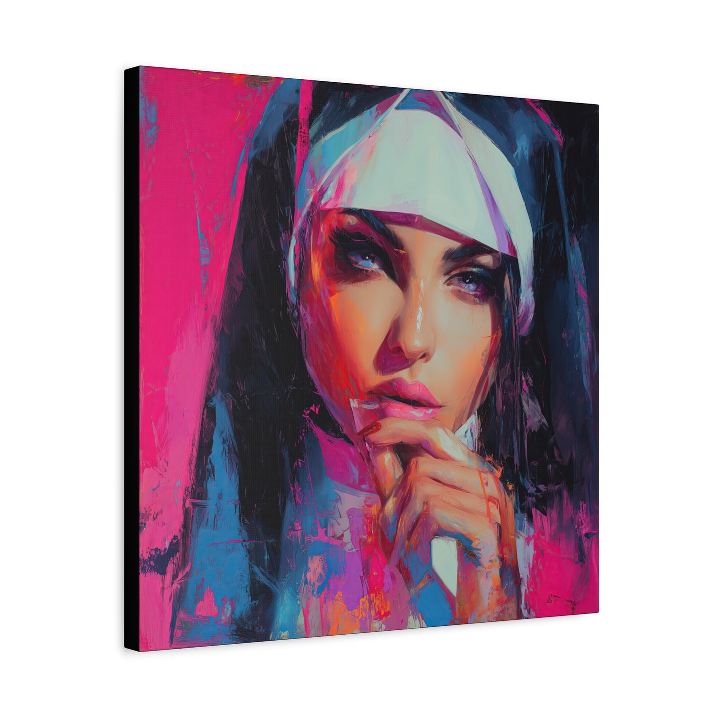 Gallery Wrapped Canvas, Habits and Heresy Art Canvas, Naughty Nuns Art Canvas – Sister Lucienne