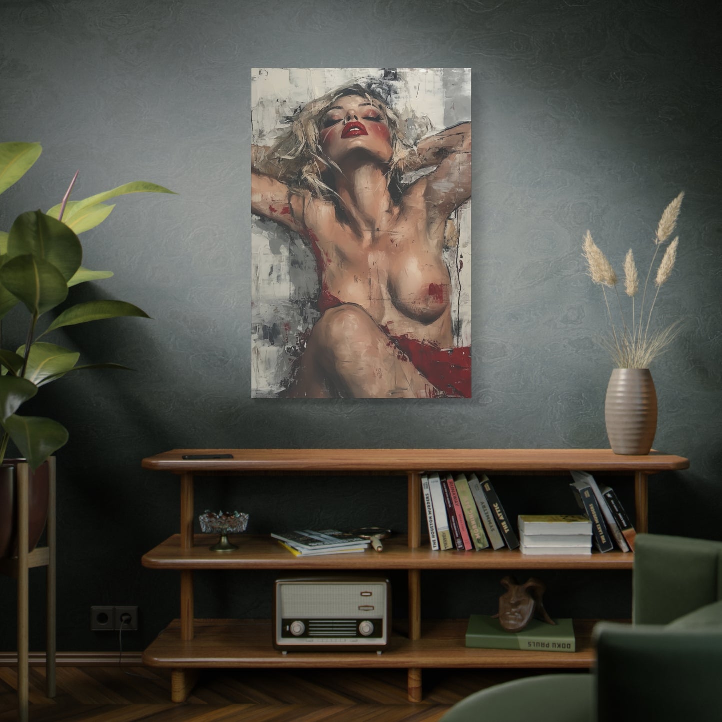 Gallery Wrapped Canvas, Guilt and Grit Adult Art Canvas, Erotic Pinup Art Canvas – Seraphine