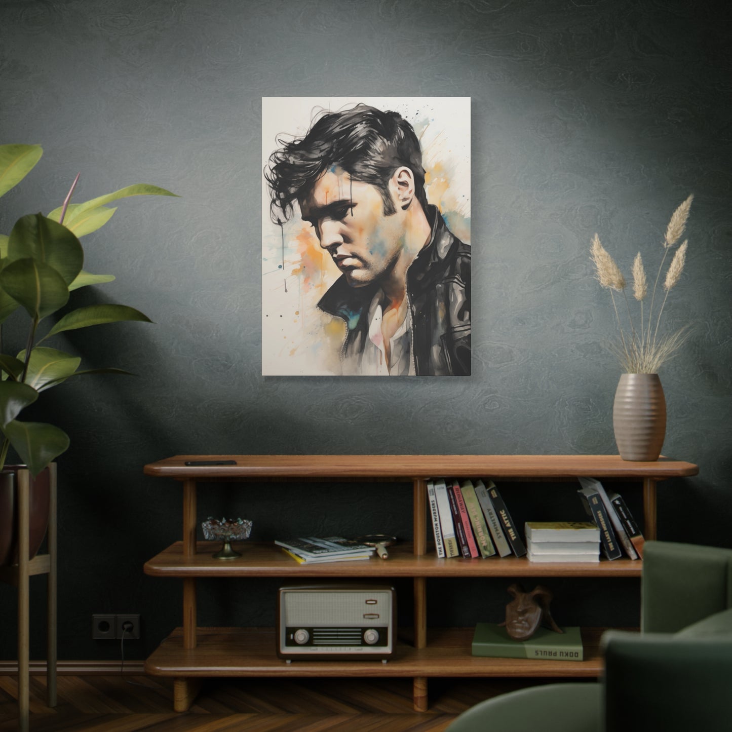 Gallery Wrapped Canvas, Celebrity Inspired, Pop Art Canvas – Elvis Also