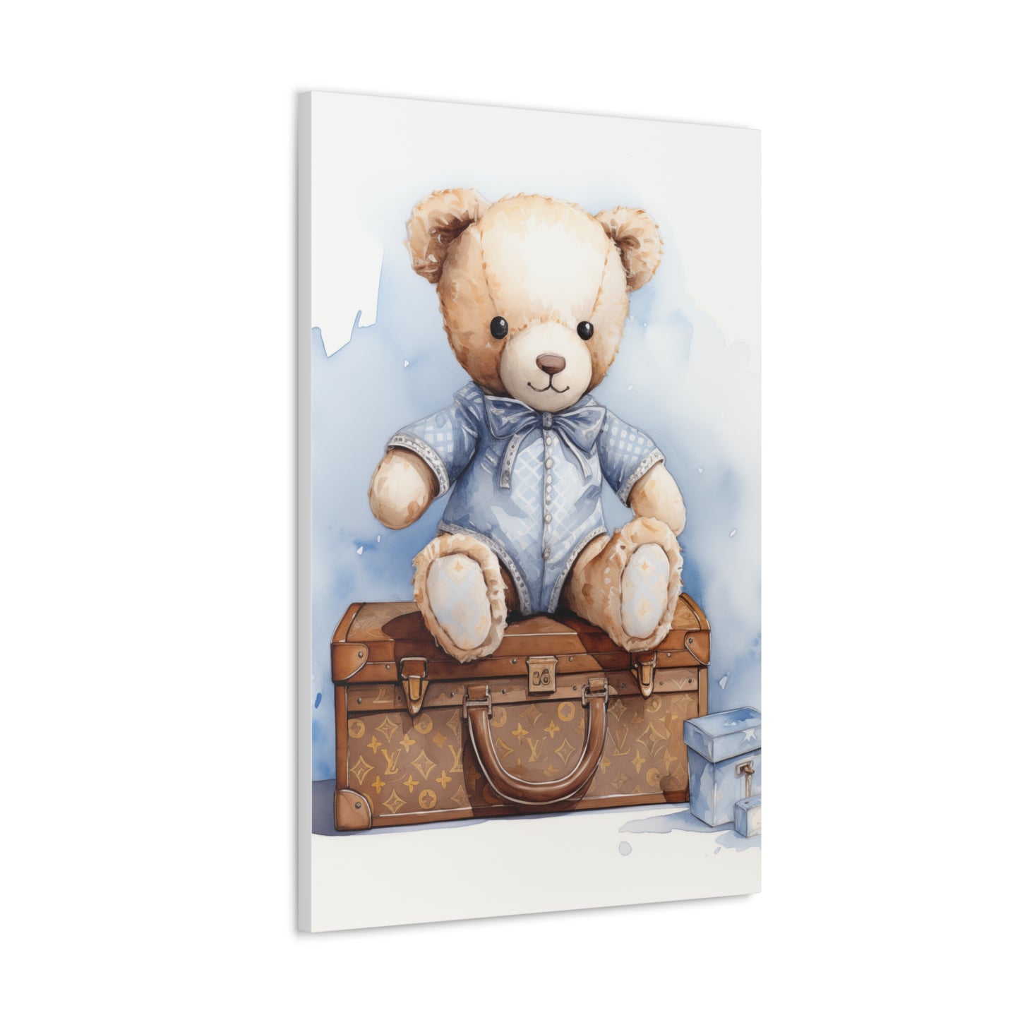 Canvas Gallery Wrap - LV Bear Wall Art - Blu