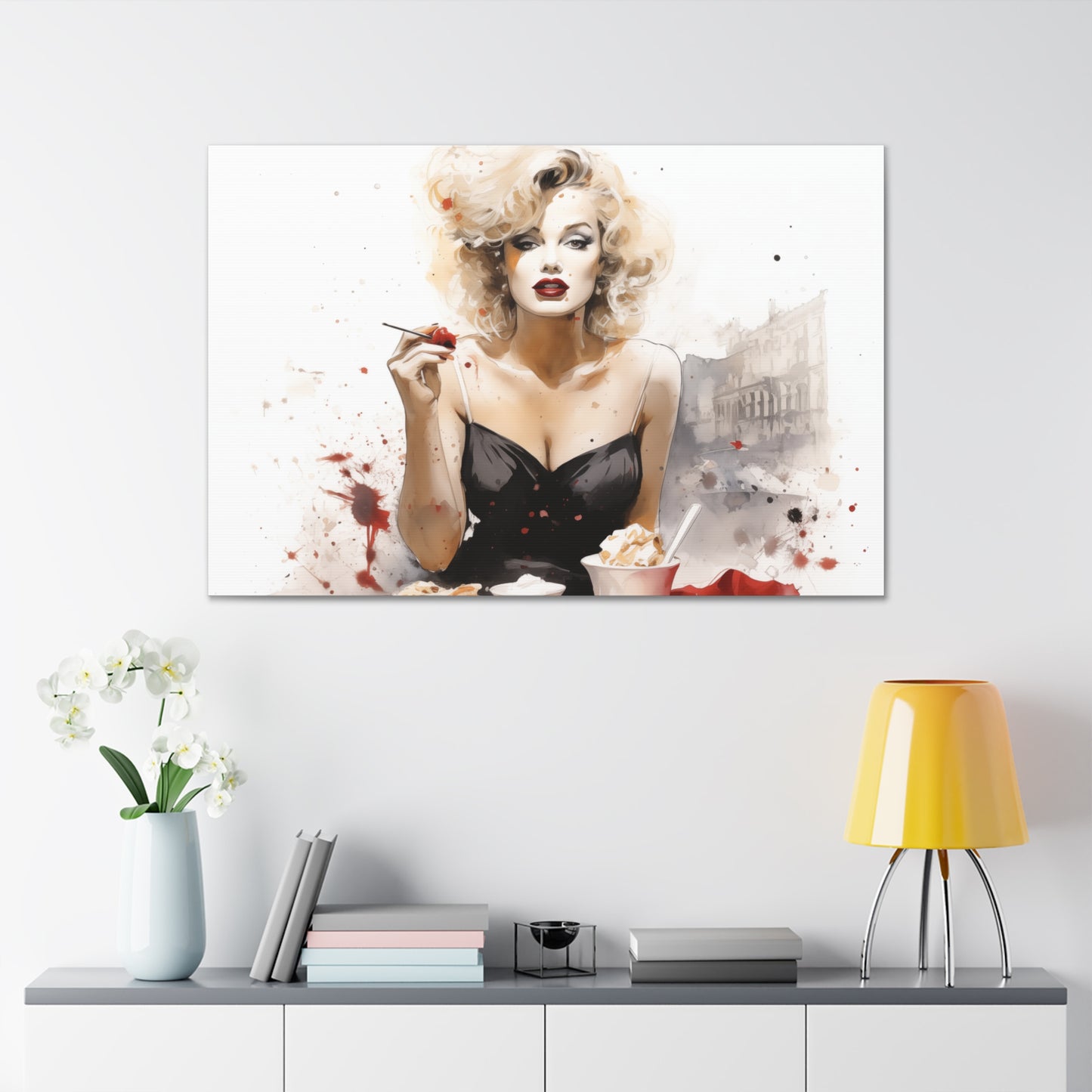 Canvas Wall Art, Gallery Wrapped Pop Art, Celebrity Wall Art – Marilyn Monroe - Cafe