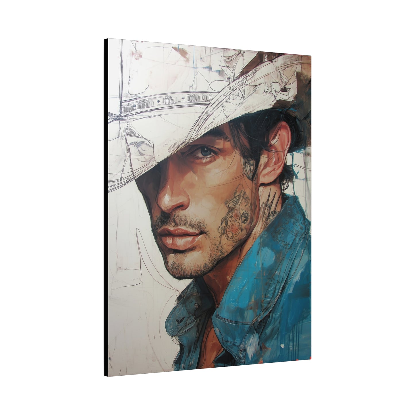 Gallery Wrapped Canvas, Wranglers and Wreckage Art Canvas, Erotic Pinup Art Canvas – Jack
