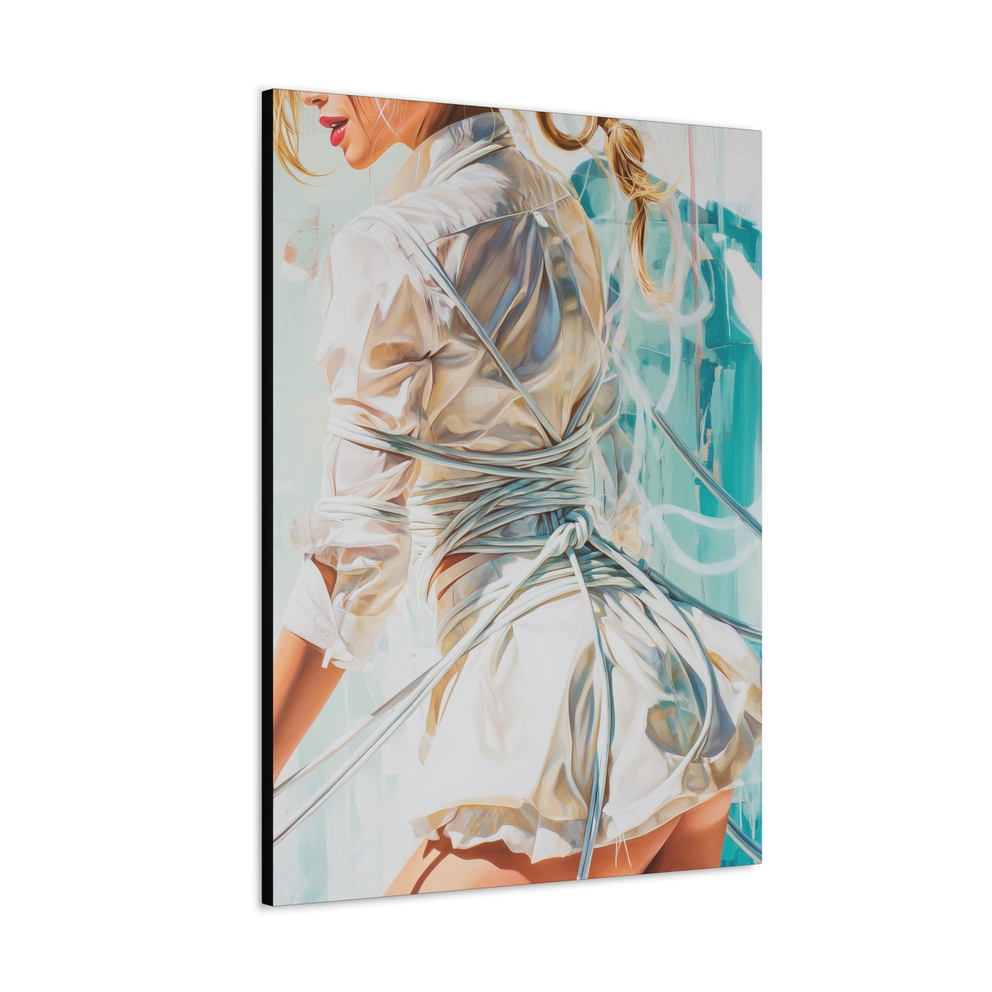Gallery Wrapped Canvas, Ropes and Reverence Art Canvas, Erotic Shibari Art Canvas – Hannah