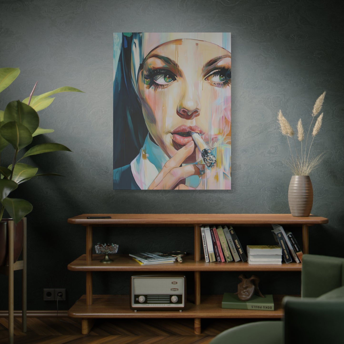 Gallery Wrapped Canvas, Habits and Heresy Art Canvas, Naughty Nuns Art Canvas – Sister Seraphine