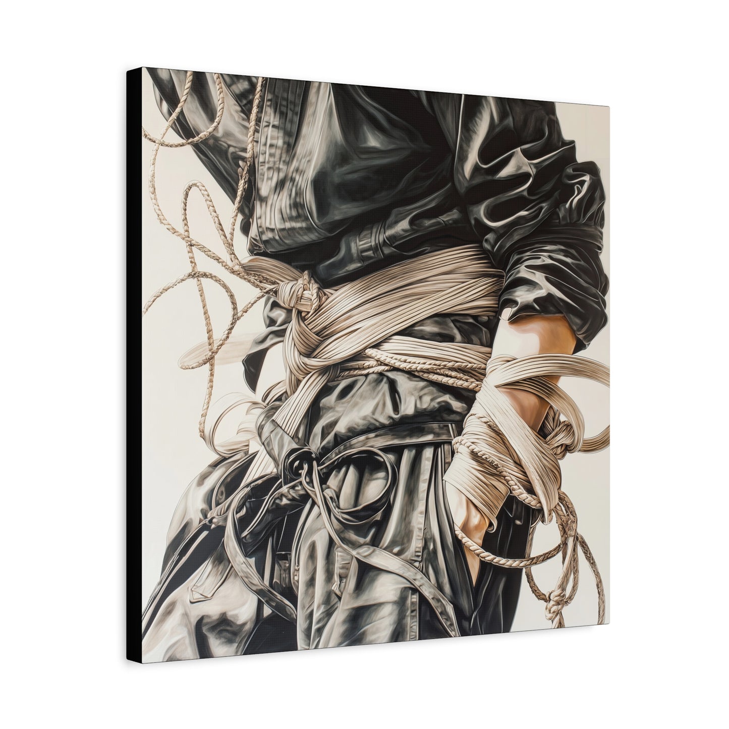 Gallery Wrapped Canvas, Ropes and Reverence Art Canvas, Erotic Shibari Art Canvas – Henri