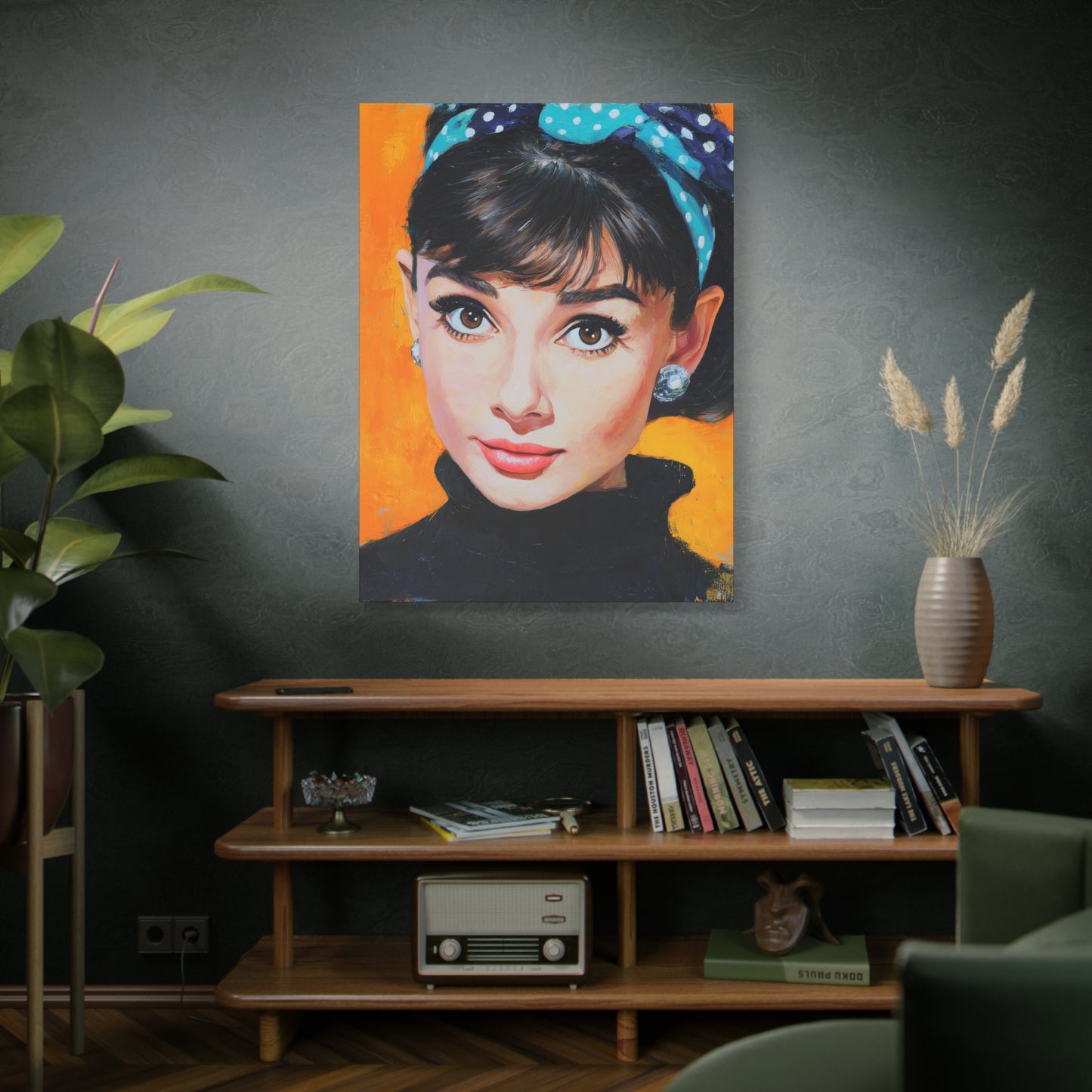 Gallery Wrapped Canvas, The Diva Project Art Canvas, Pinup Art Canvas – Audrey Hepburn - SIX