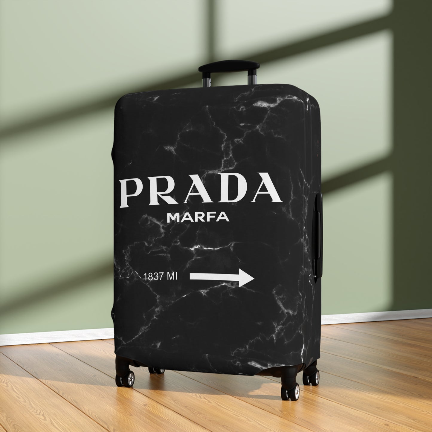 Designer Inspired Luggage Cover - 1837 Miles to Marfa