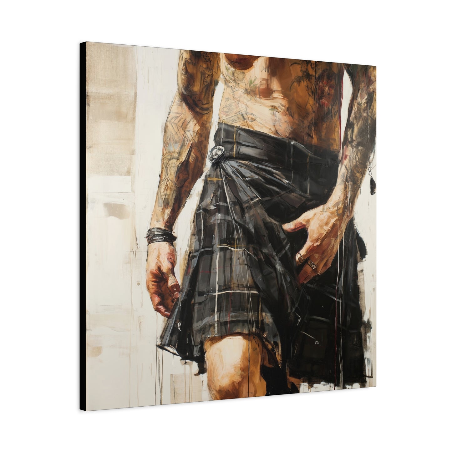 Gallery Wrapped Canvas, Kilts and Carnage Art Canvas, Erotic Pinup Art Canvas – Brodie
