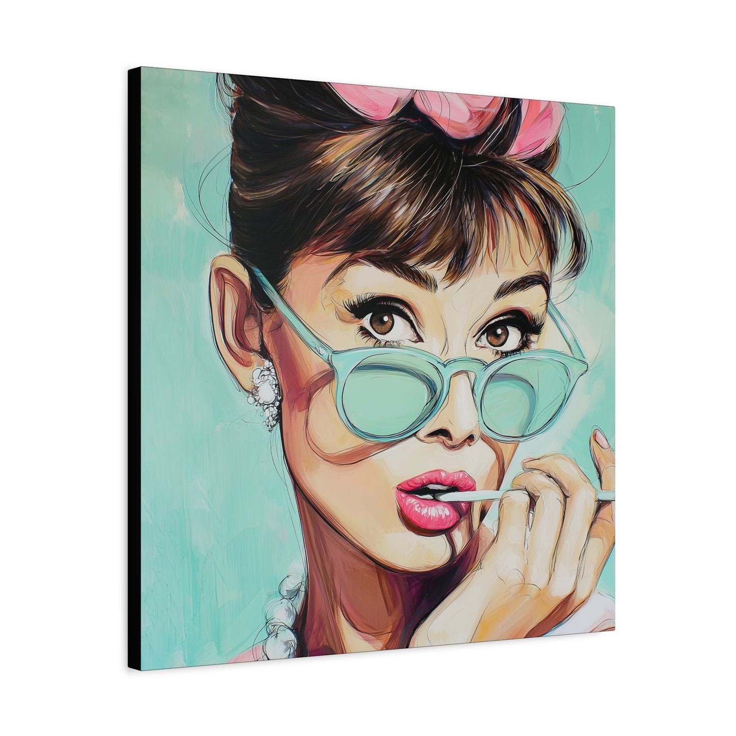 Gallery Wrapped Canvas, The Diva Project Art Canvas, Pinup Art Canvas – Audrey Hepburn - ELEVEN