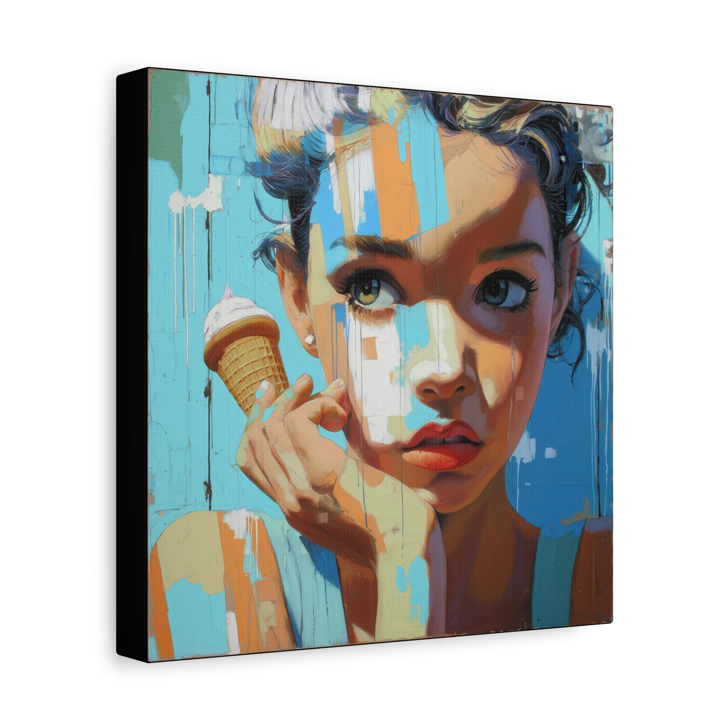 Gallery Wrapped Canvas, Sweet Summer Nostalgia, Sugar and Spice Art Canvas, Ice Cream Dreams Art – Rue