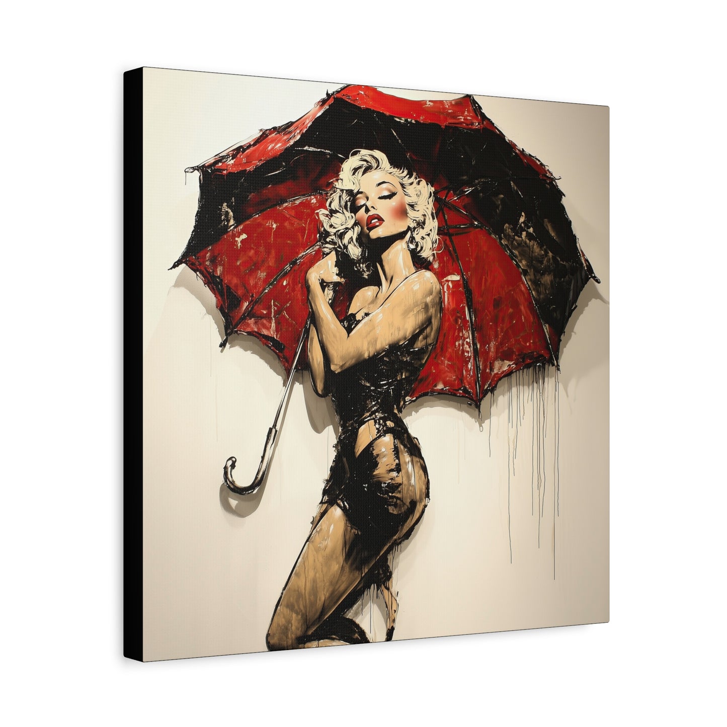 Gallery Wrapped Canvas, Guilt and Grit Adult Art Canvas, Erotic Pinup Art Canvas – Vesper