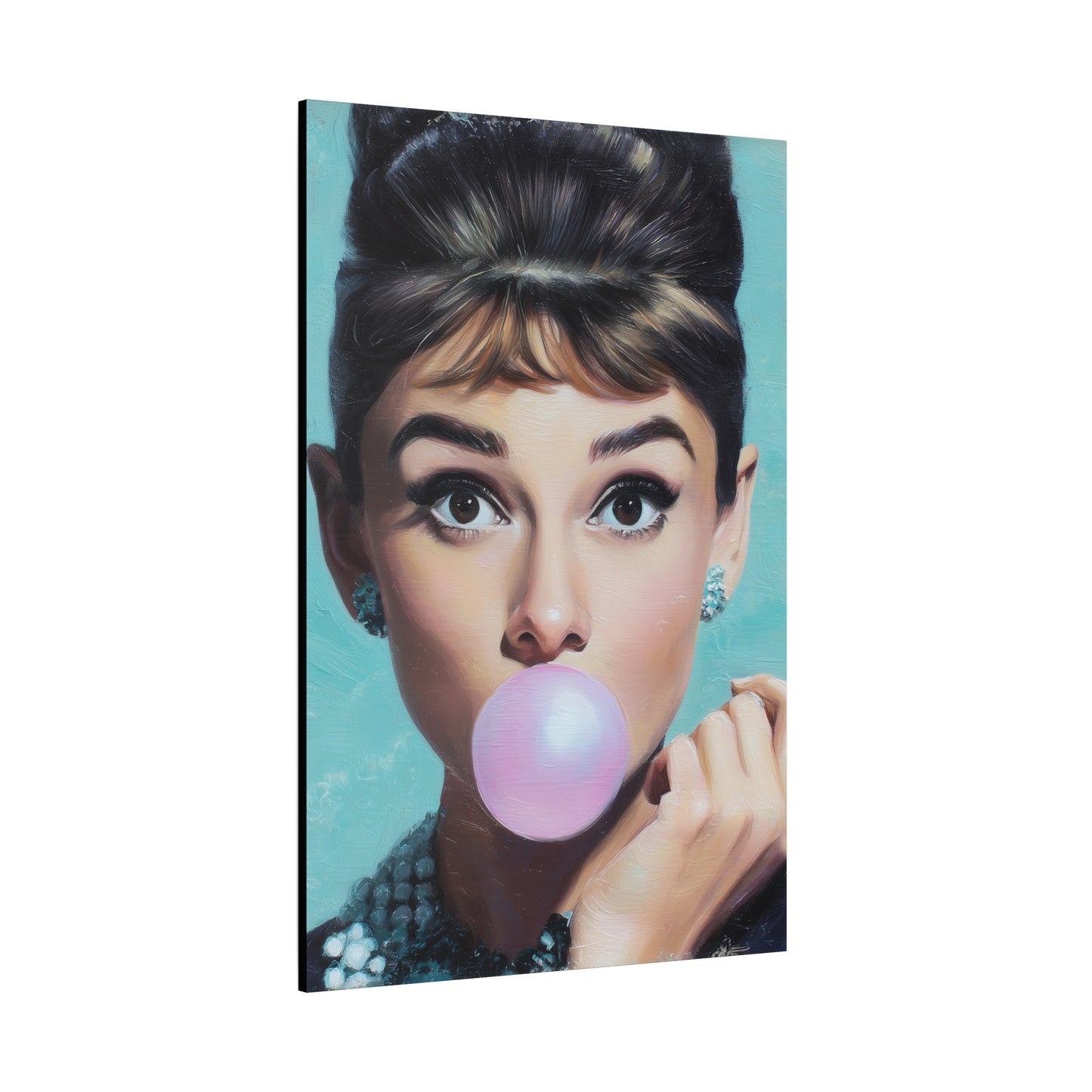 Gallery Wrapped Canvas, The Diva Project Art Canvas, Pinup Art Canvas – Audrey Hepburn - FIVE