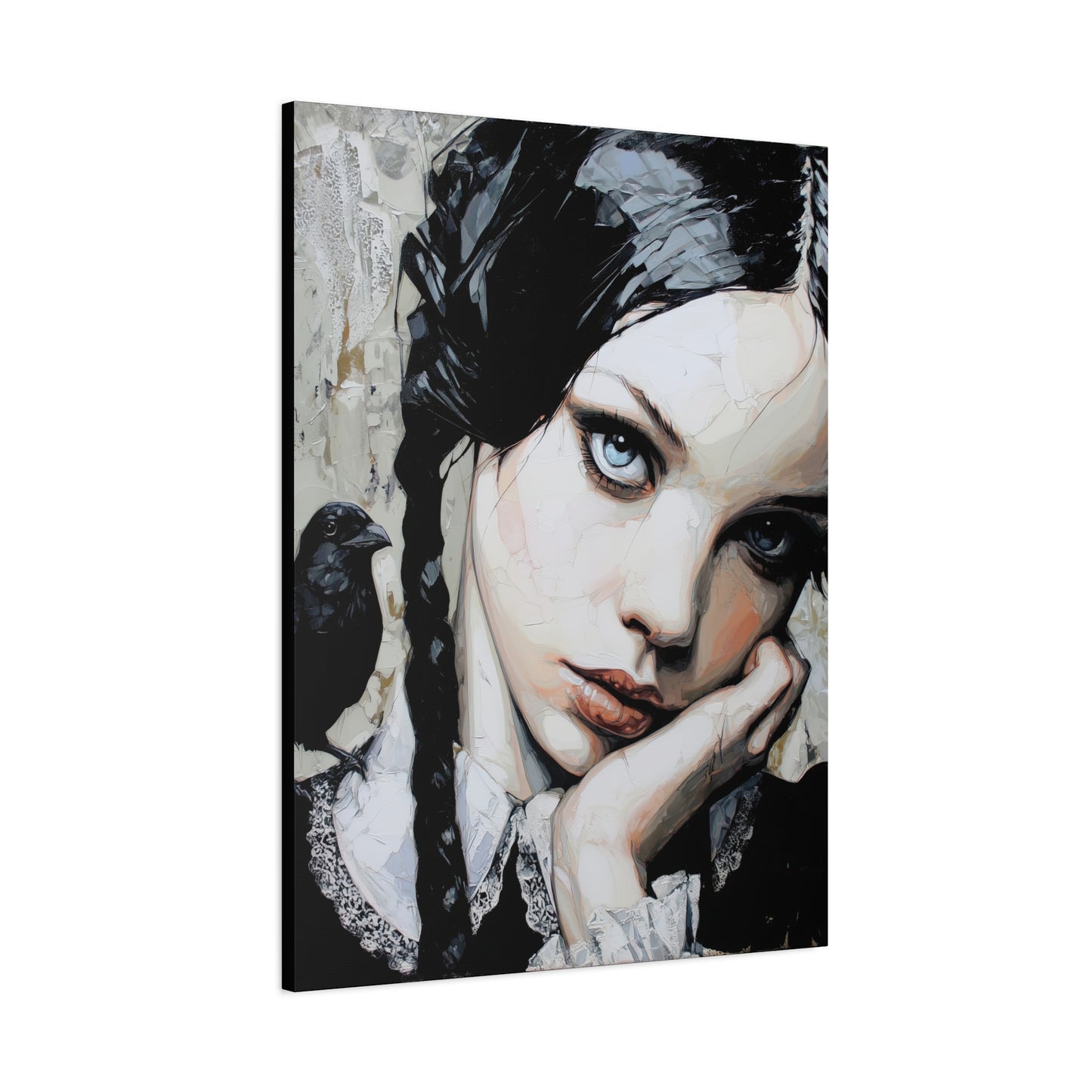 Gallery Wrapped Canvas, Myth and Bones Gothic Art Canvas, Dark Muse Canvas - Wendy