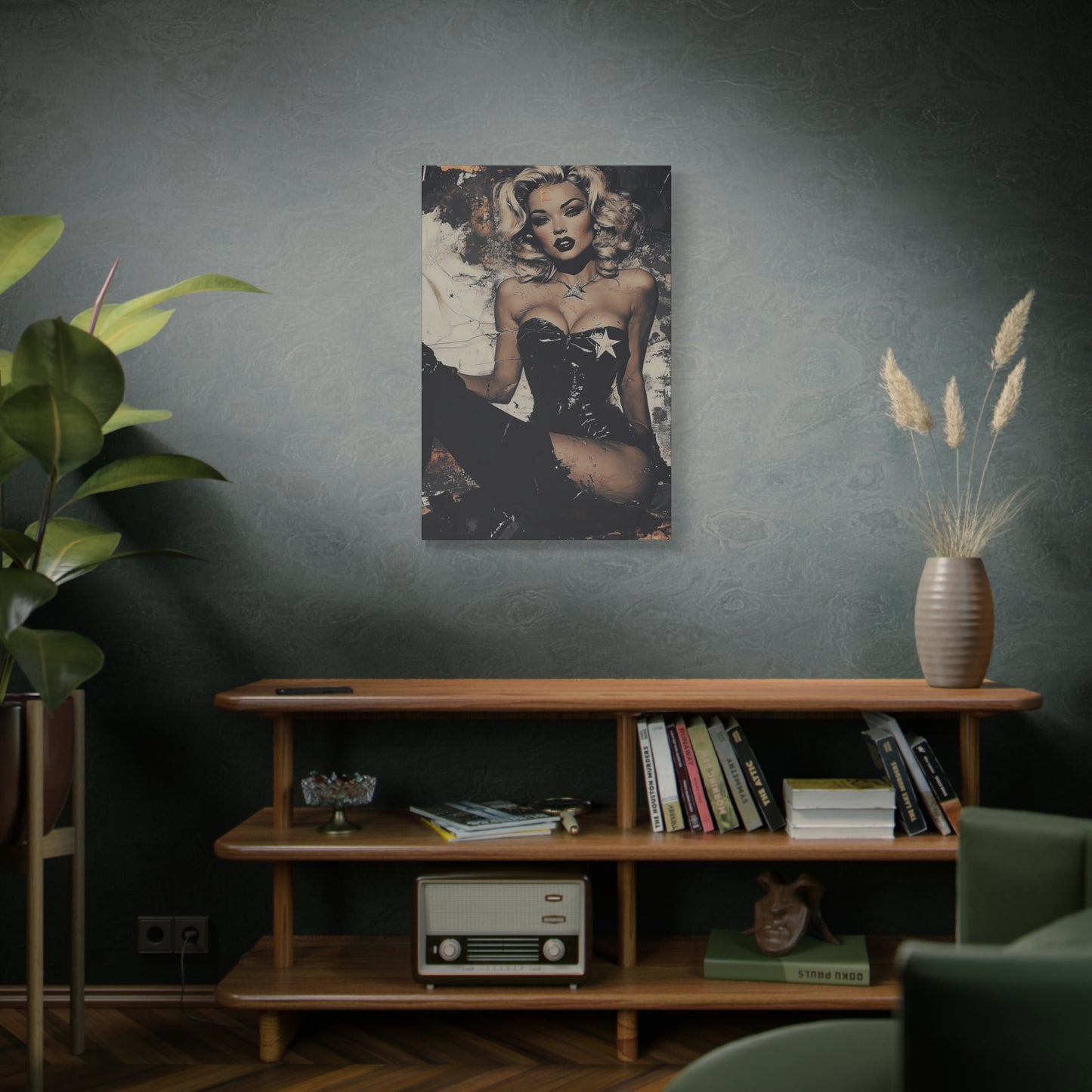 Gallery Wrapped Canvas, Guilt and Grit Adult Art Canvas, Erotic Pinup Art Canvas – Bianca