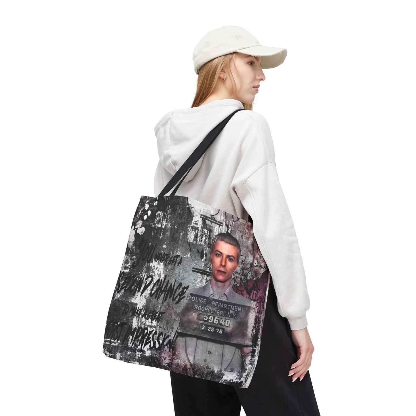 First Impression Tote Bag, Utility Tote - Celebrity Inspired Inspired Tote - Bowie