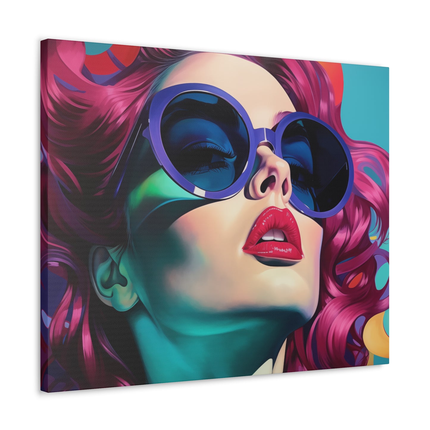 Canvas Gallery Wrapped High-Fashion Wall Art, Stylish Decor, Retro Femme Doll Pop Art – Electra