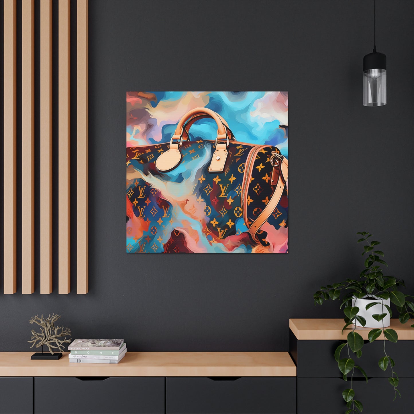Canvas Gallery Wrap - LV Designer Inspired Wall Art - Abstract