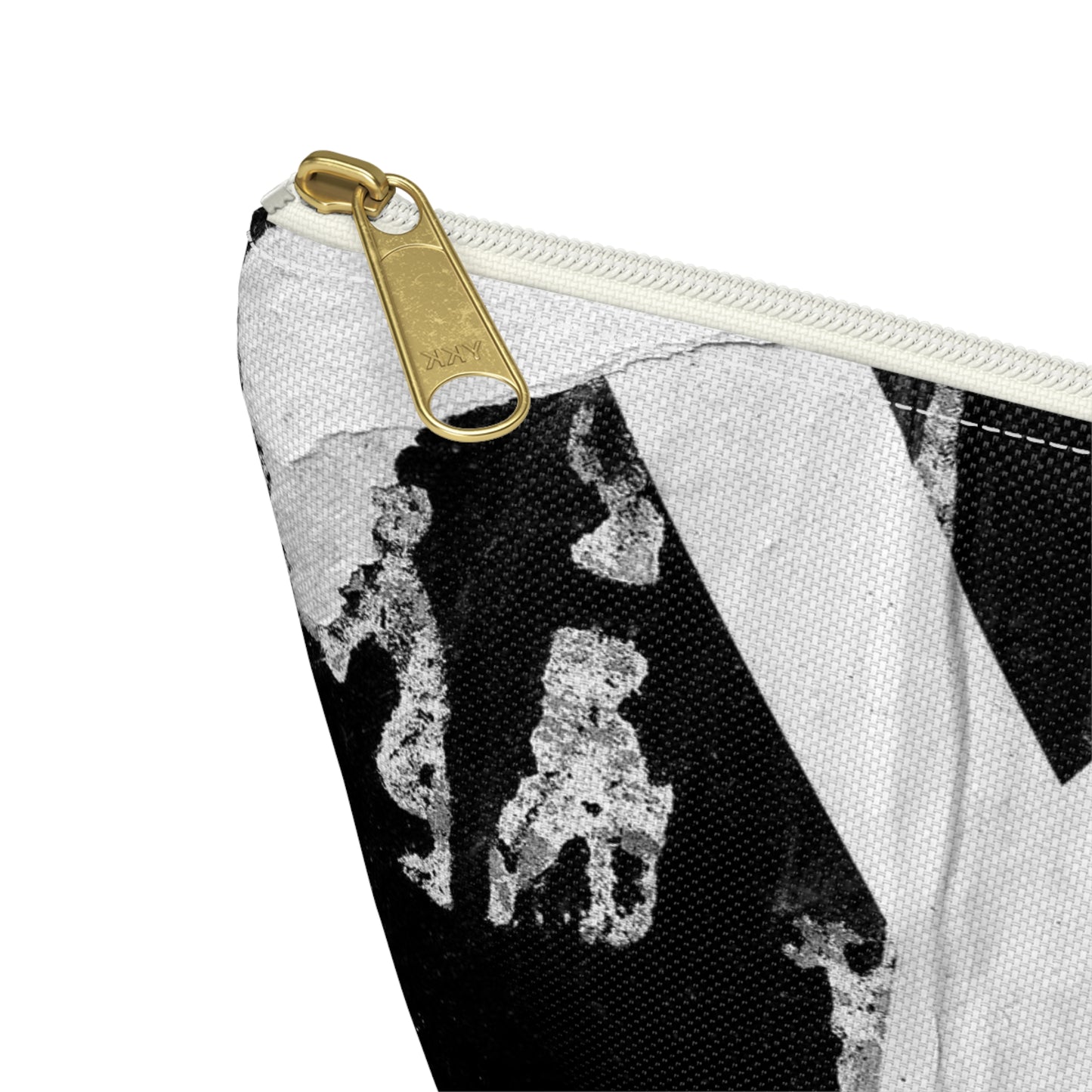 Accessory Pouch - Torn Poster Street Art Makeup Bag - Black and White YO - Urban Street Art
