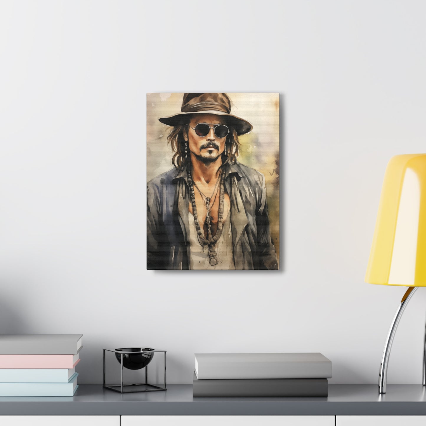 Gallery Wrapped Canvas, Celebrity Inspired, Pop Art Canvas – Johnny