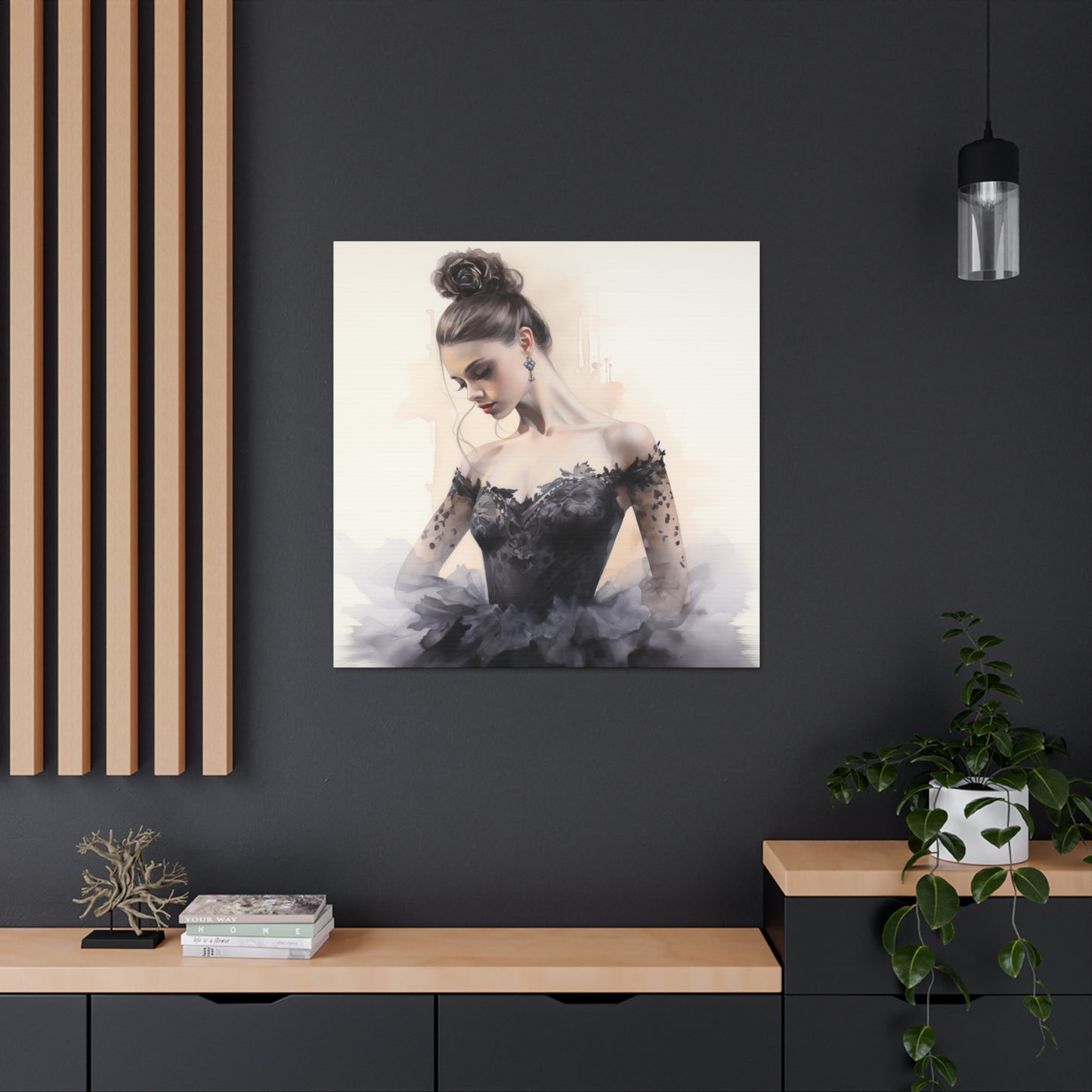 Gallery Wrapped Canvas, Ballerina Beauty, Ballet Art Canvas – Lola
