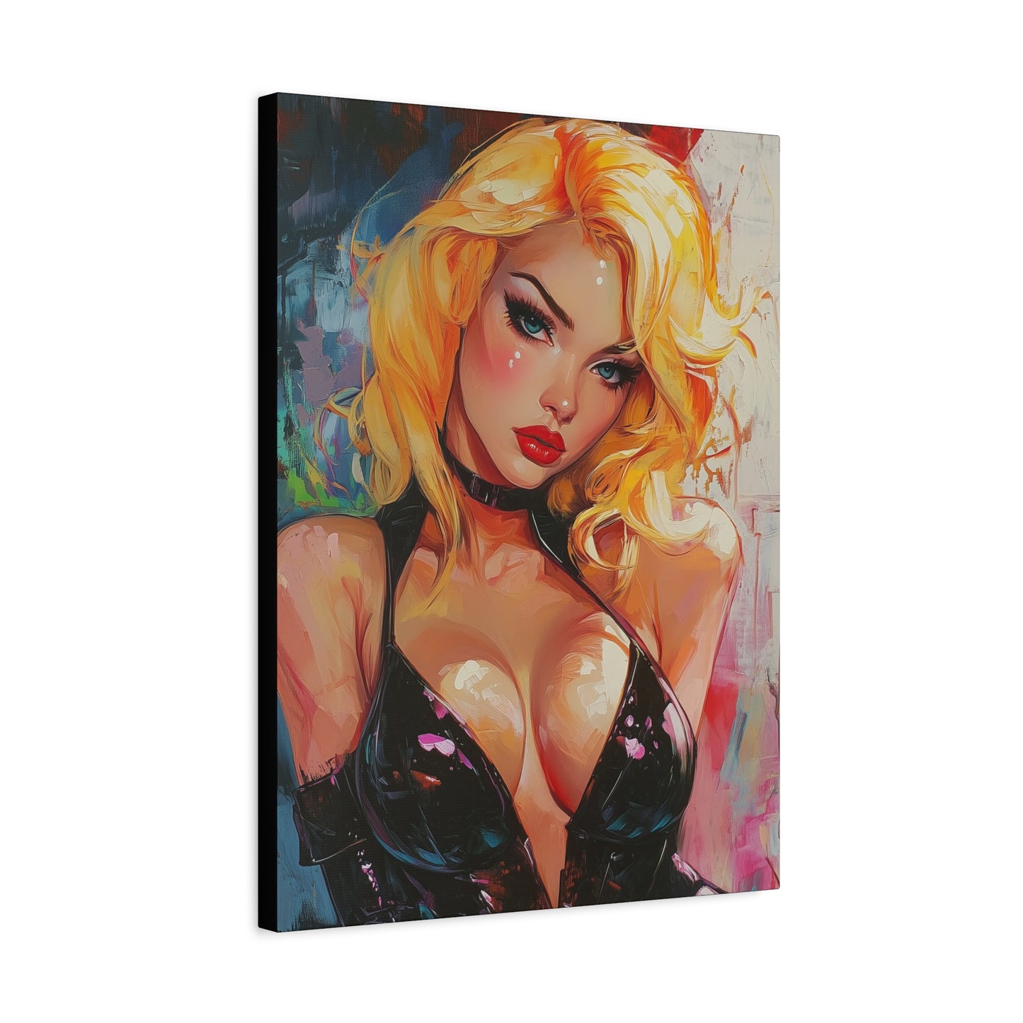 Gallery Wrapped Canvas, Guilt and Grit Adult Art Canvas, Erotic Pinup Art Canvas – Esme