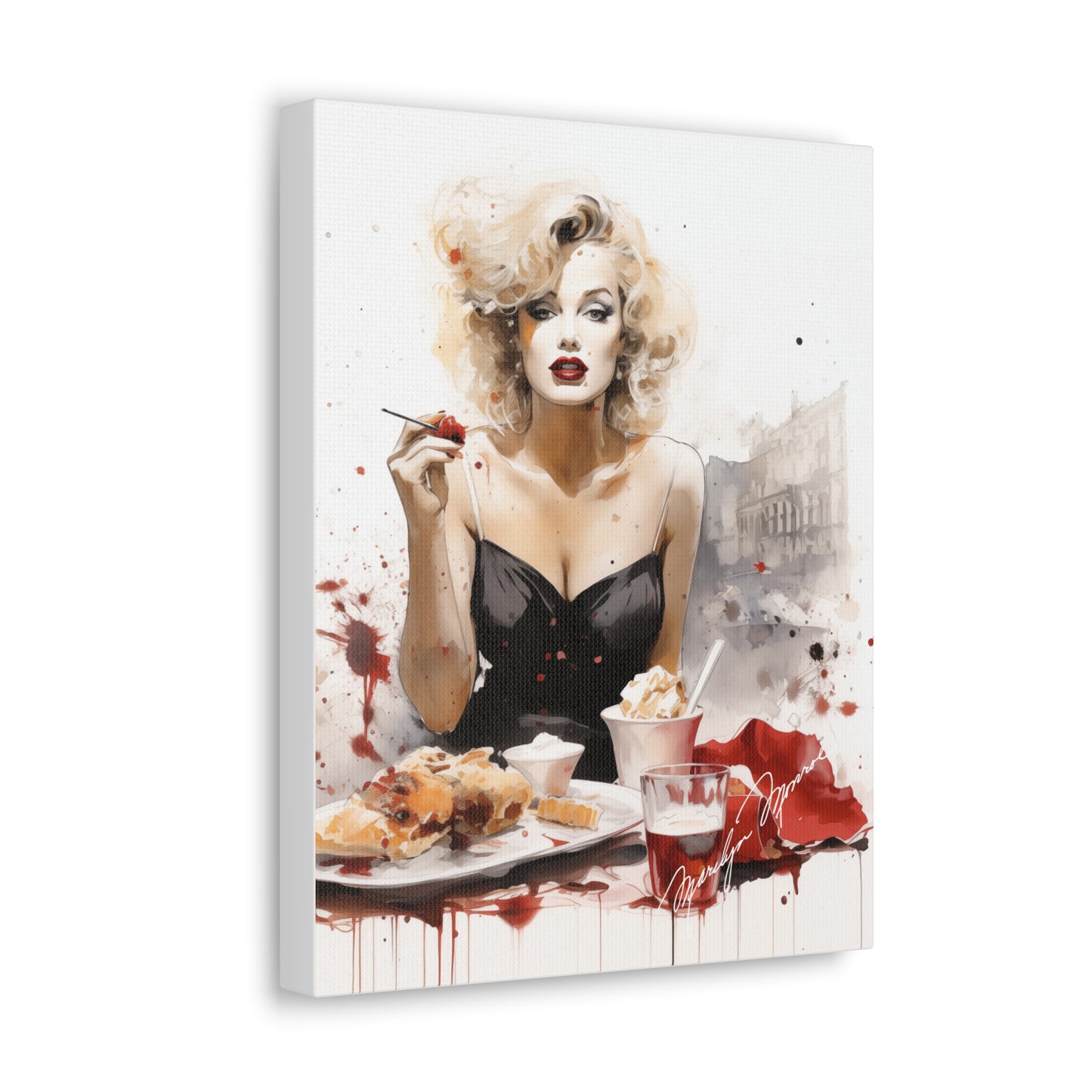 Canvas Wall Art, Gallery Wrapped Pop Art, Celebrity Wall Art – Marilyn Monroe - Cafe