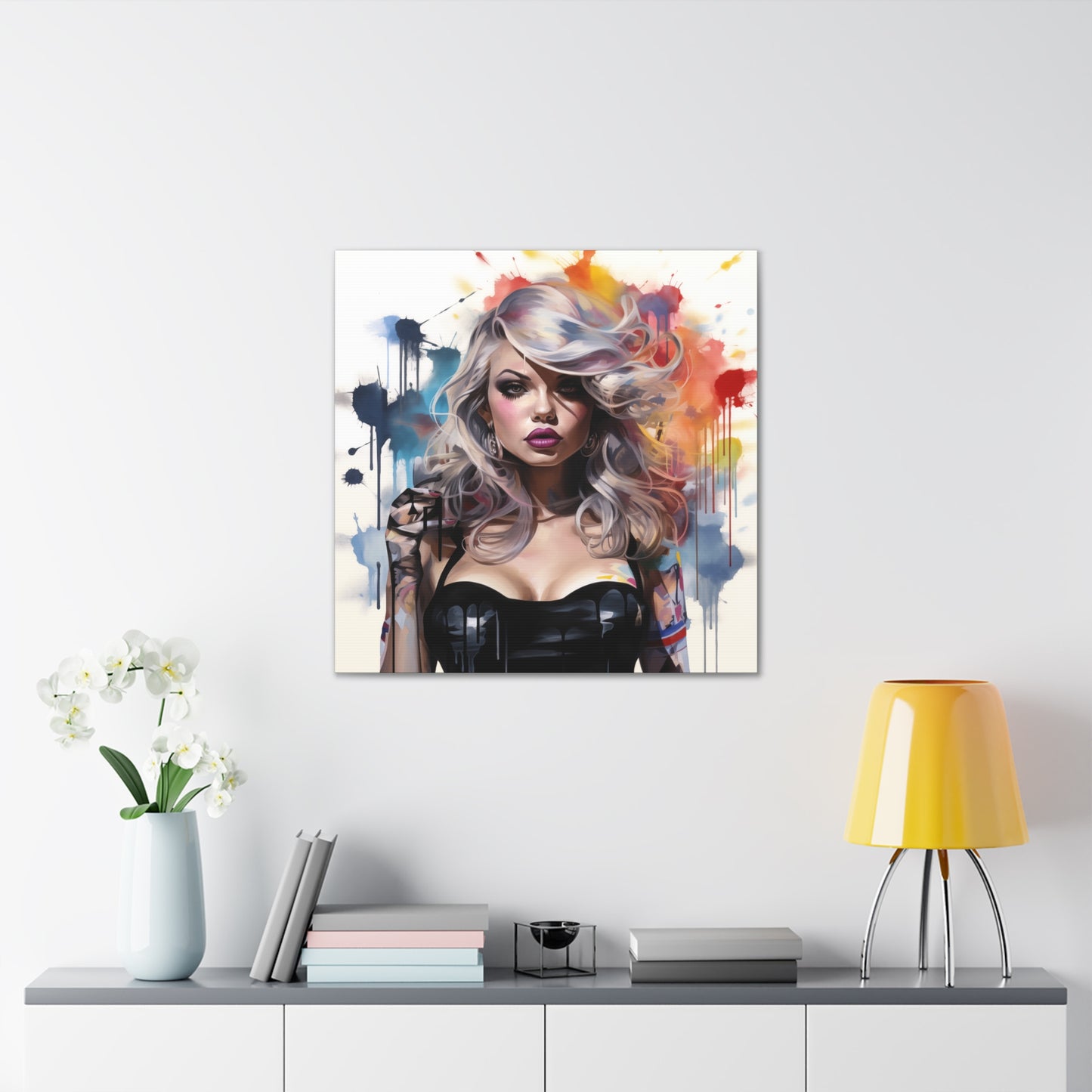Canvas Wall Art, Gallery Wrapped Pop Art, Femme Doll Wall Art – Zephyr