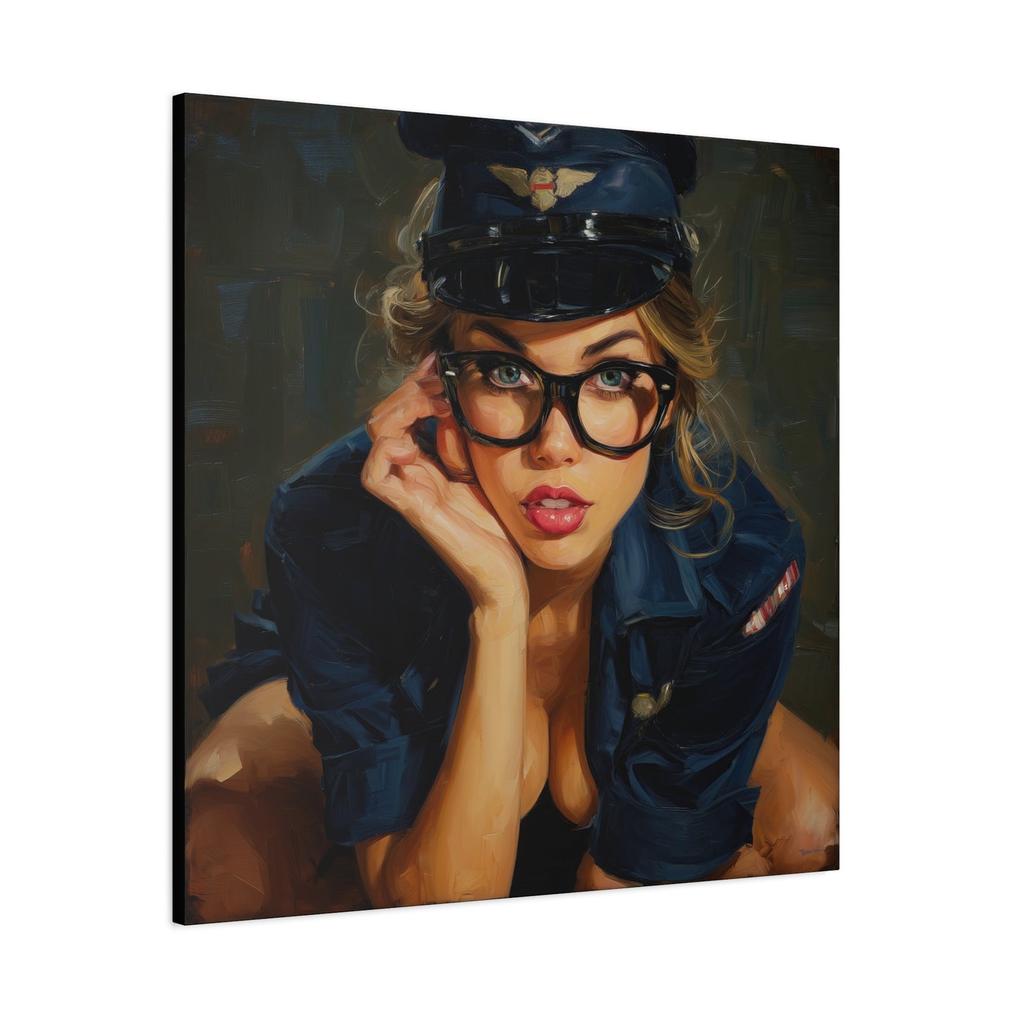 Gallery Wrapped Canvas, Liberty and Lace Art Canvas, Erotic Pinup Art Canvas – Savannah