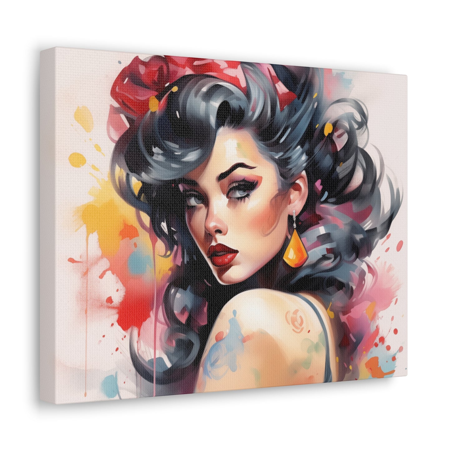 Canvas Wall Art, Gallery Wrapped Pop Art, Femme Doll Wall Art – Genevieve