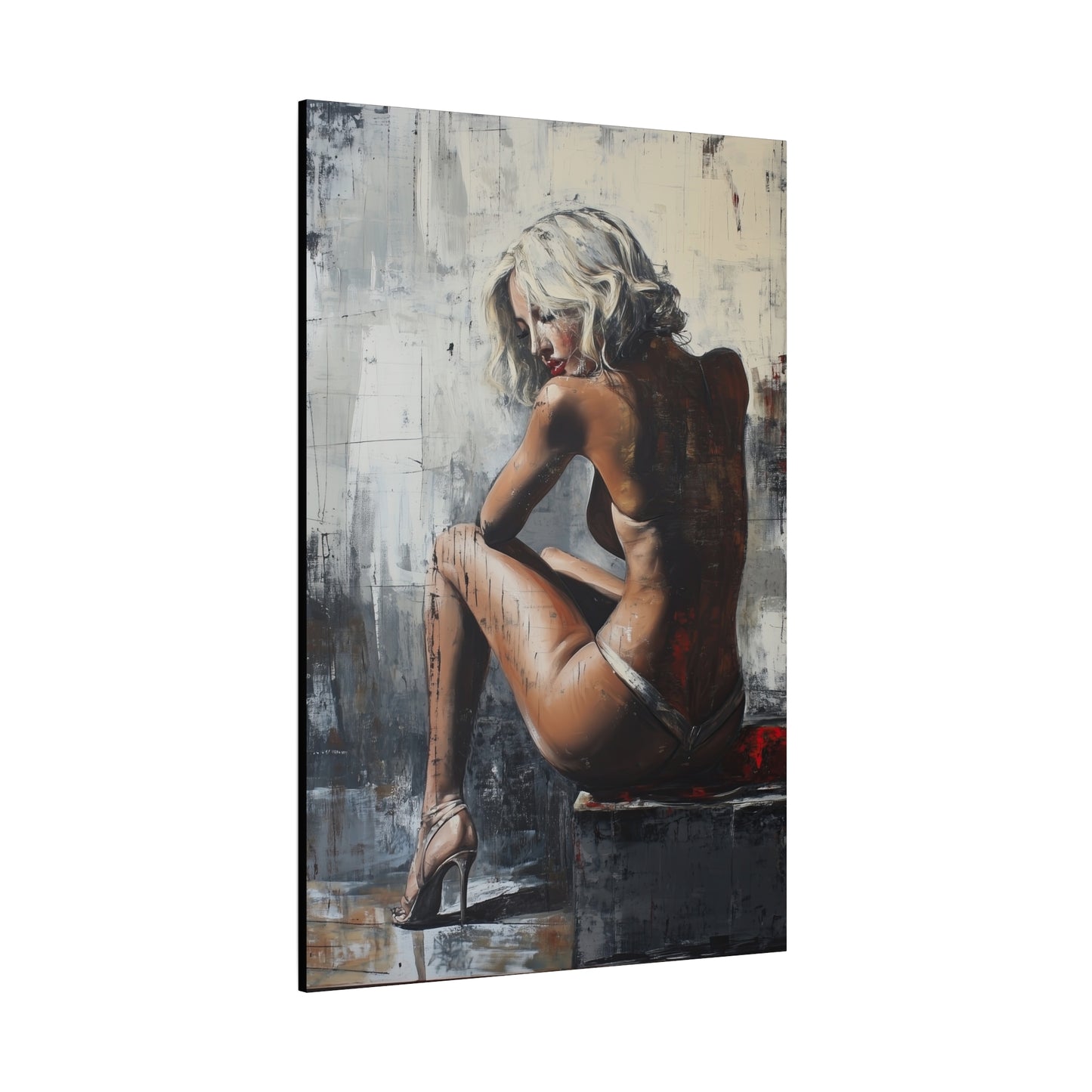 Gallery Wrapped Canvas, Guilt and Grit Adult Art Canvas, Erotic Pinup Art Canvas – Verona