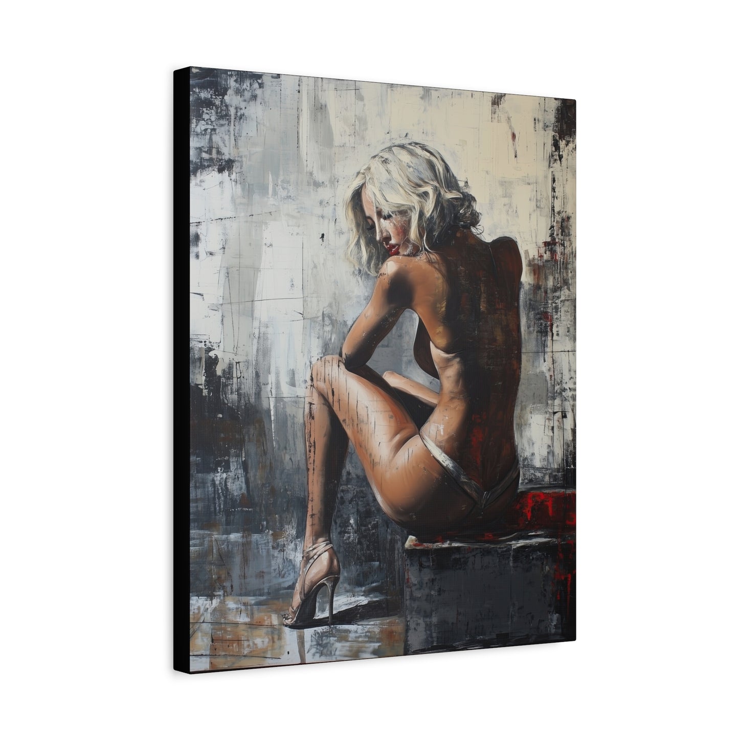 Gallery Wrapped Canvas, Guilt and Grit Adult Art Canvas, Erotic Pinup Art Canvas – Verona